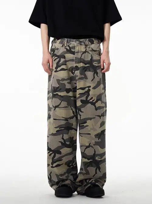 VIBE Camouflage Vintage High Street Hip Hop Camo Jeans Size US 29 - 2 Thumbnail