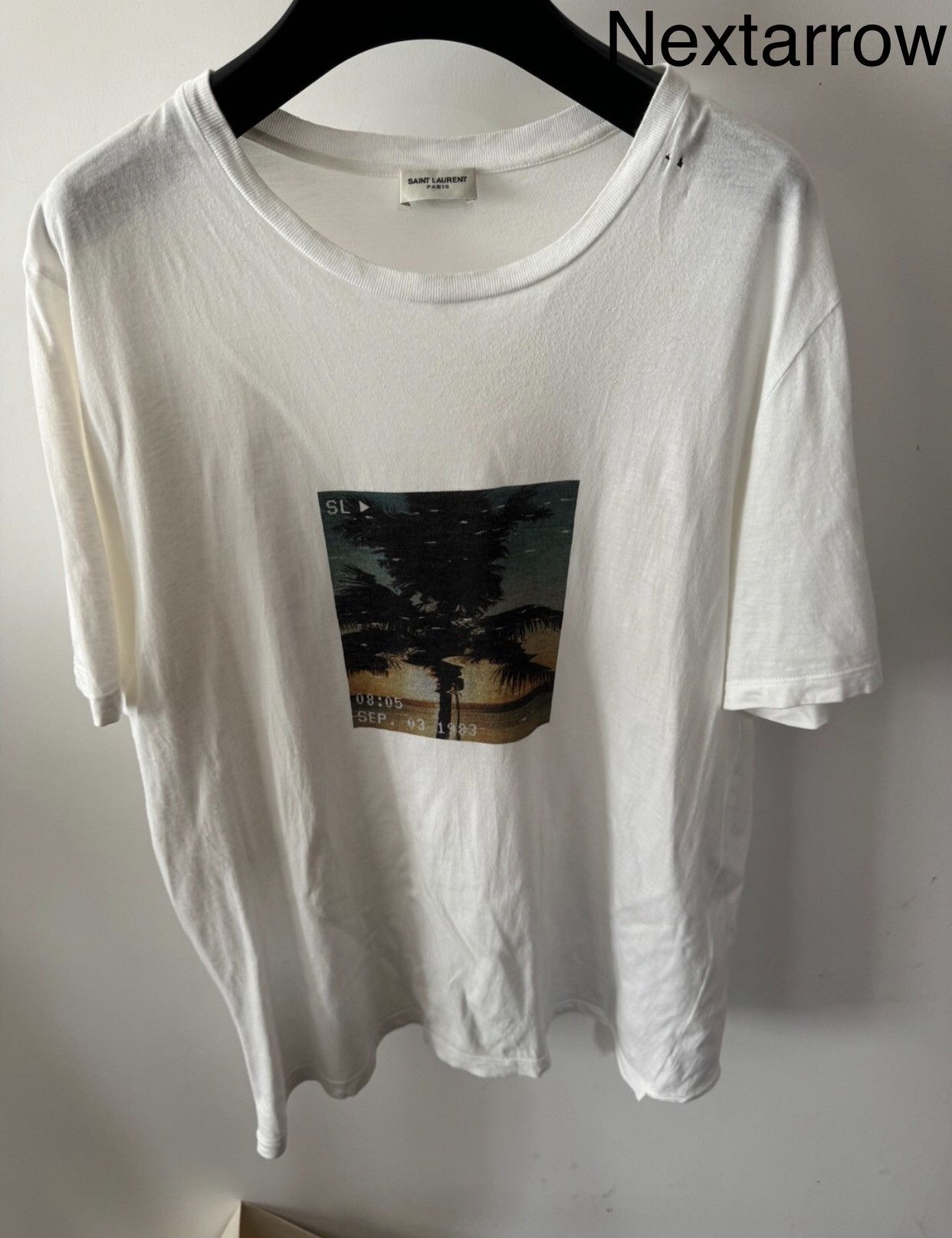 Saint Laurent Paris × Yves Saint Laurent Saint Laurent Coconut Tree Beach T-shirt2412-Nextarrow Size US M / EU 48-50 / 2 - 1 Thumbnail