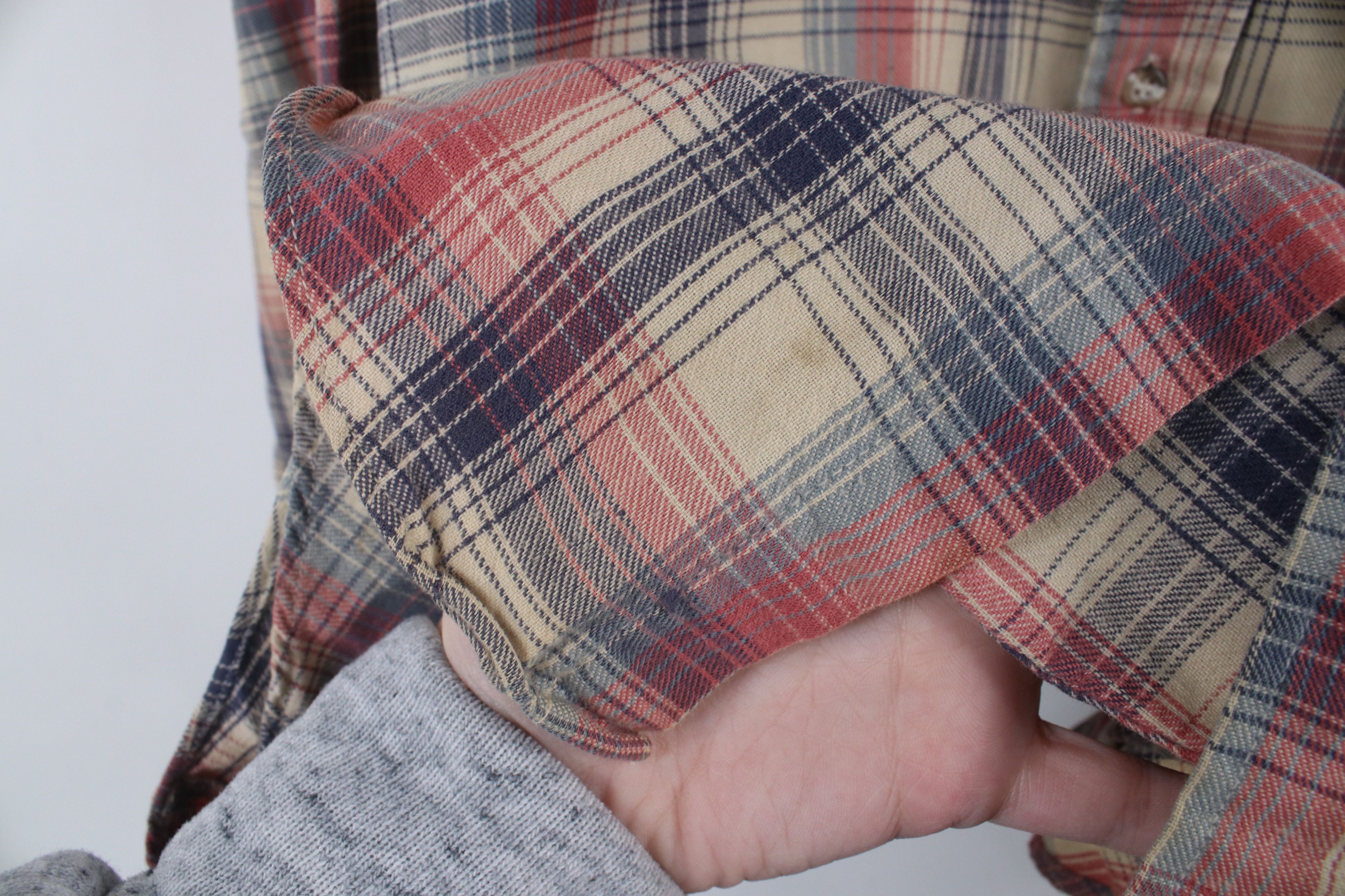 Levi's × Vintage Vintage 70s 80s Levis Flannel Collared Button Shirt Plaid Size US M / EU 48-50 / 2 - 6 Thumbnail