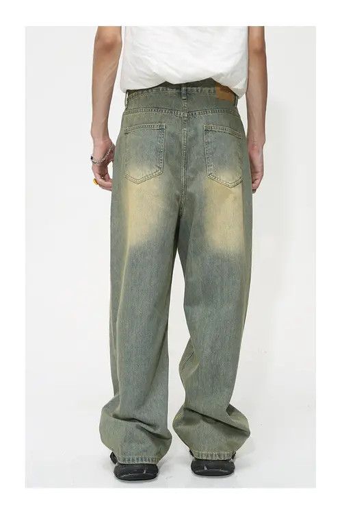 Other Loose Vintage Washed Gradient Distressed Jeans Size US 34 / EU 50 - 5 Thumbnail