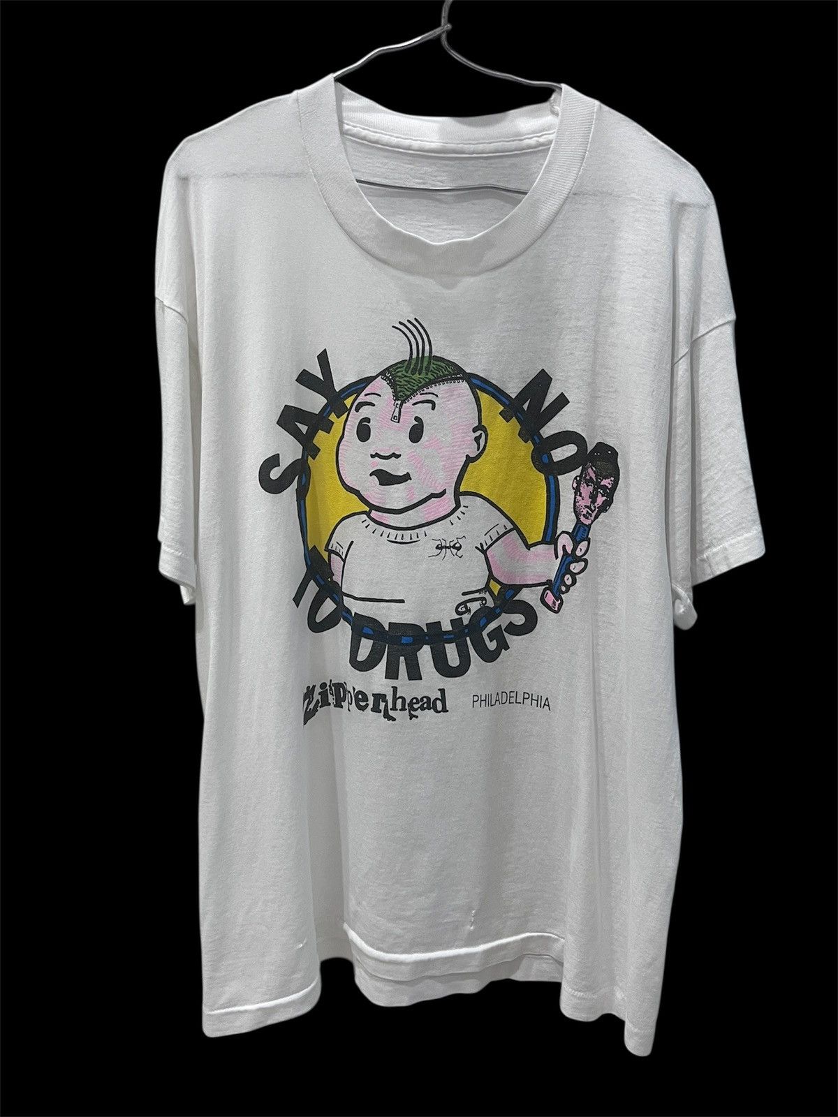 Vintage Rare Vintage 80s90s Zipperhead Say No to Drugs Graphic Punk Size US M / EU 48-50 / 2 - 1 Thumbnail