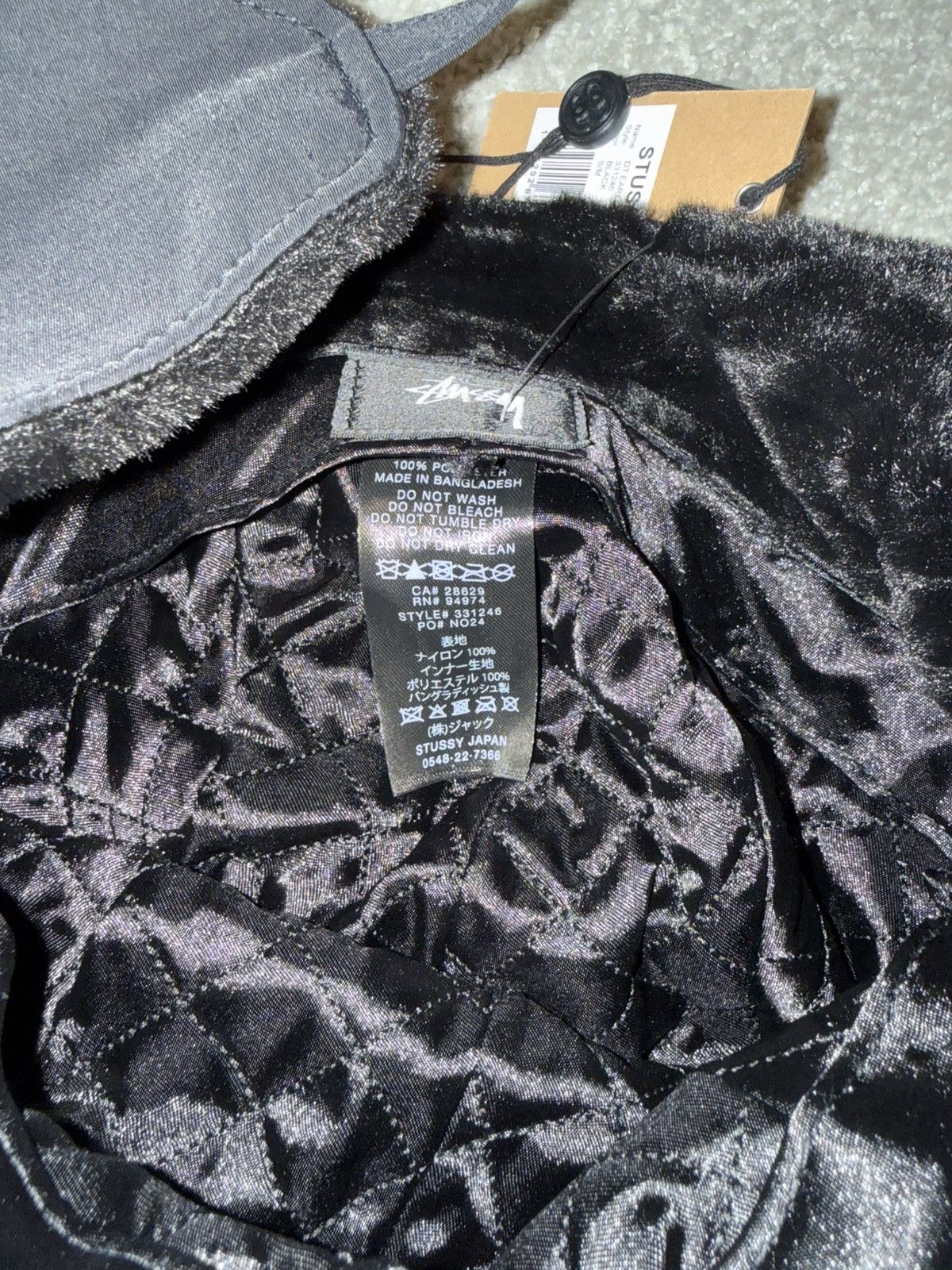 DENIM TEARS × Stussy Stussy x Denim Tears Earflap Cap - Size S/M - Black Size ONE SIZE - 10 Thumbnail