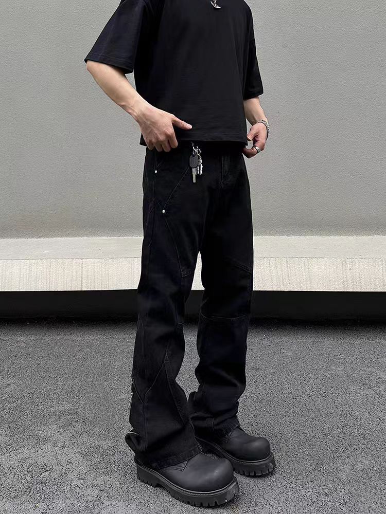 Japanese Brand × Jean Street hip hop leg zip baggy jeans Size US 34 / EU 50 - 2 Thumbnail