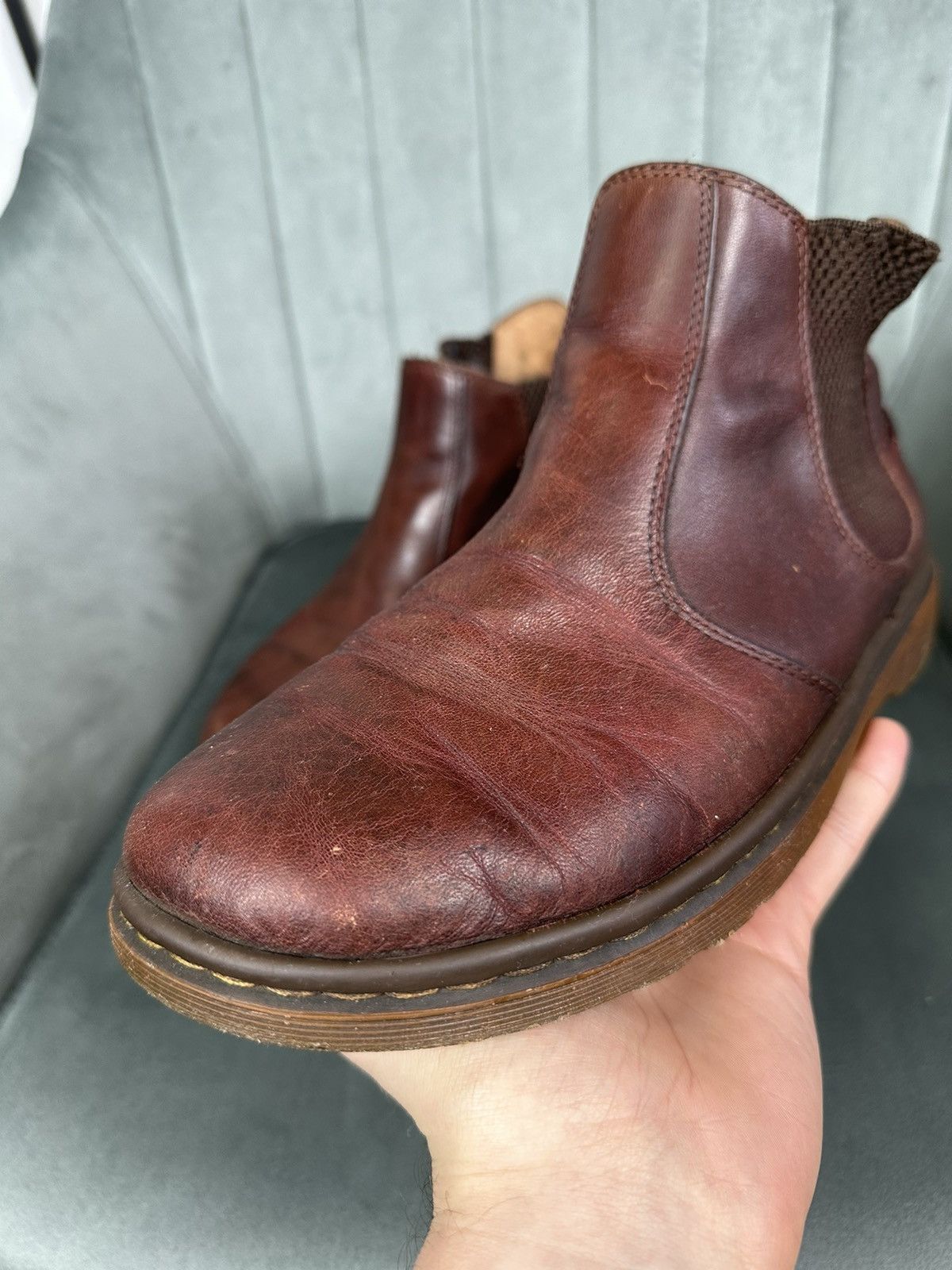 Dr. Martens × Vintage Dr. Martens Lyme Chelsea Boots Leather Men’s Brown 42 Size 9 Size US 9 / EU 42 - 6 Thumbnail