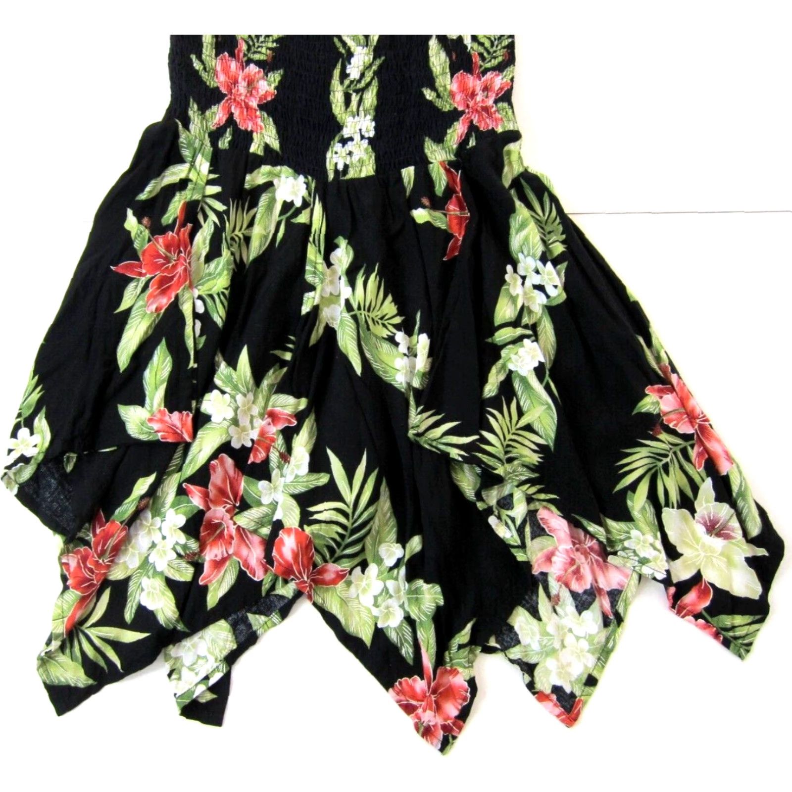Vintage Tropical Group Hawaii Floral Halter Tank Sun Dress S-M Black Rayon Pants? Size S / US 4 / IT 40 - 6 Thumbnail