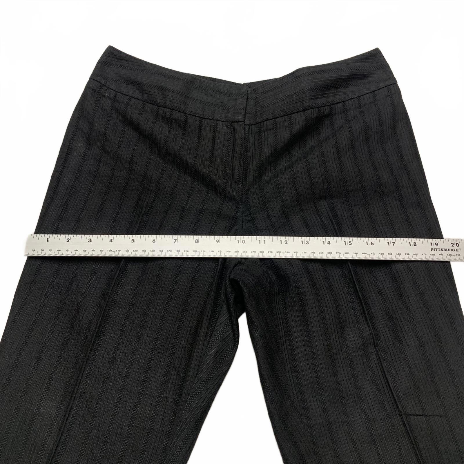 Ann Taylor Ann Taylor Petites Women's 10P Black Striped Cropped Pants Size 32" / US 10 / IT 46 - 8 Thumbnail