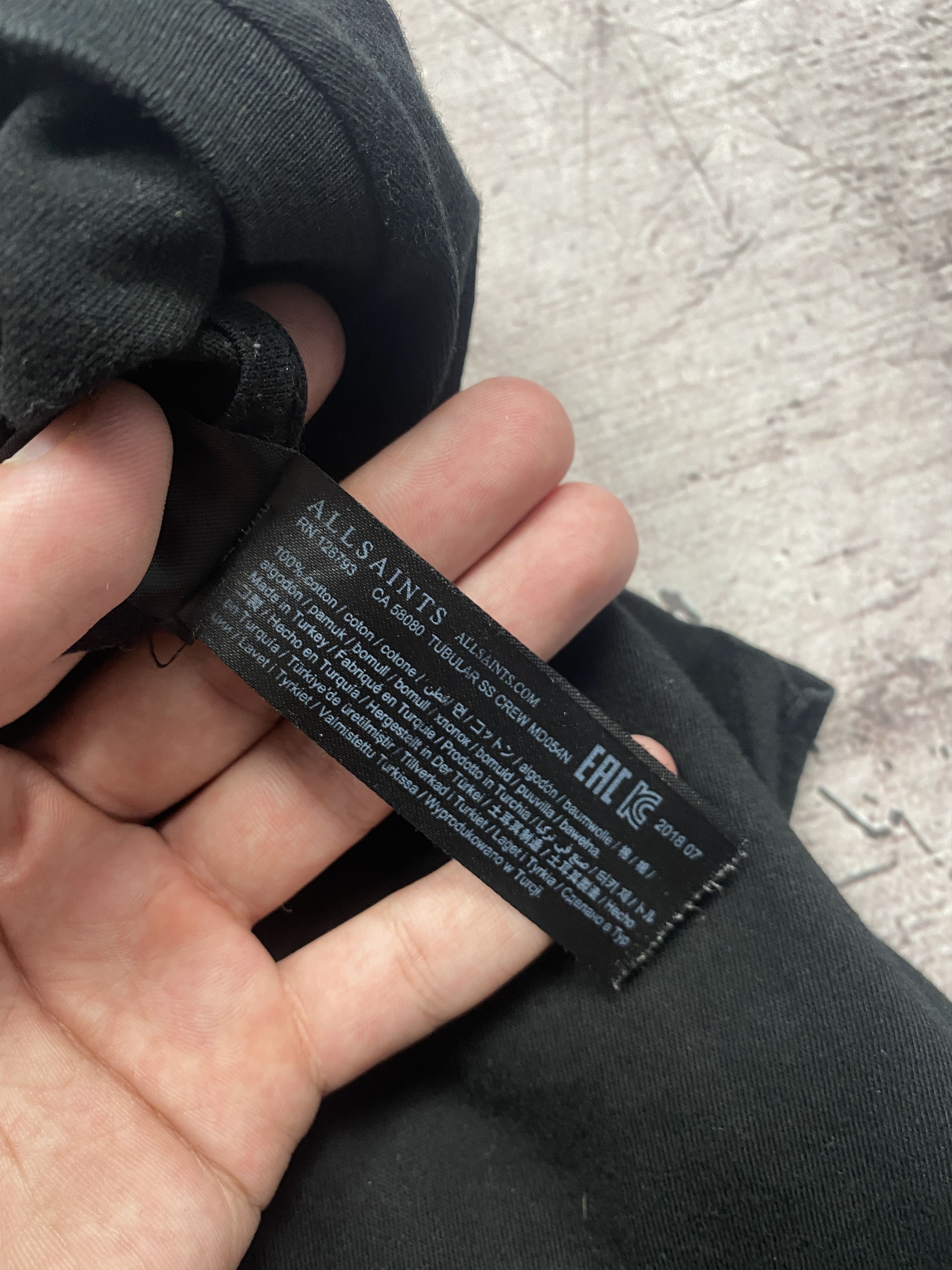 Allsaints × Vintage Allsaints Vintage Mens Tubular Crew Neck T-Shirt Size US XL / EU 56 / 4 - 5 Thumbnail