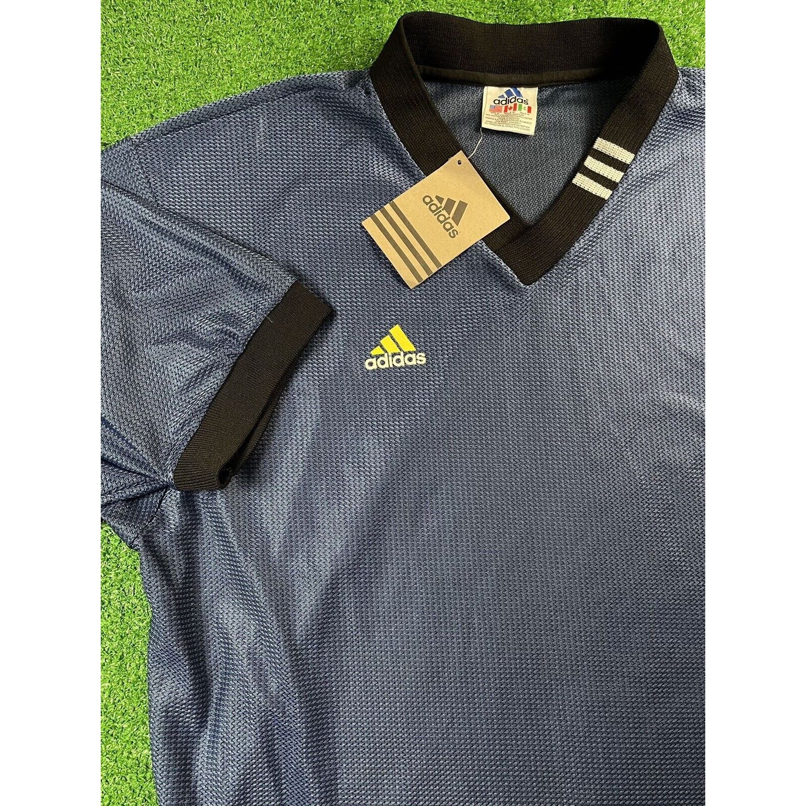 Adidas NWT Vintage Adidas Soccer Medium Mesh Jersey Shirt Blue Size US M / EU 48-50 / 2 - 1 Thumbnail