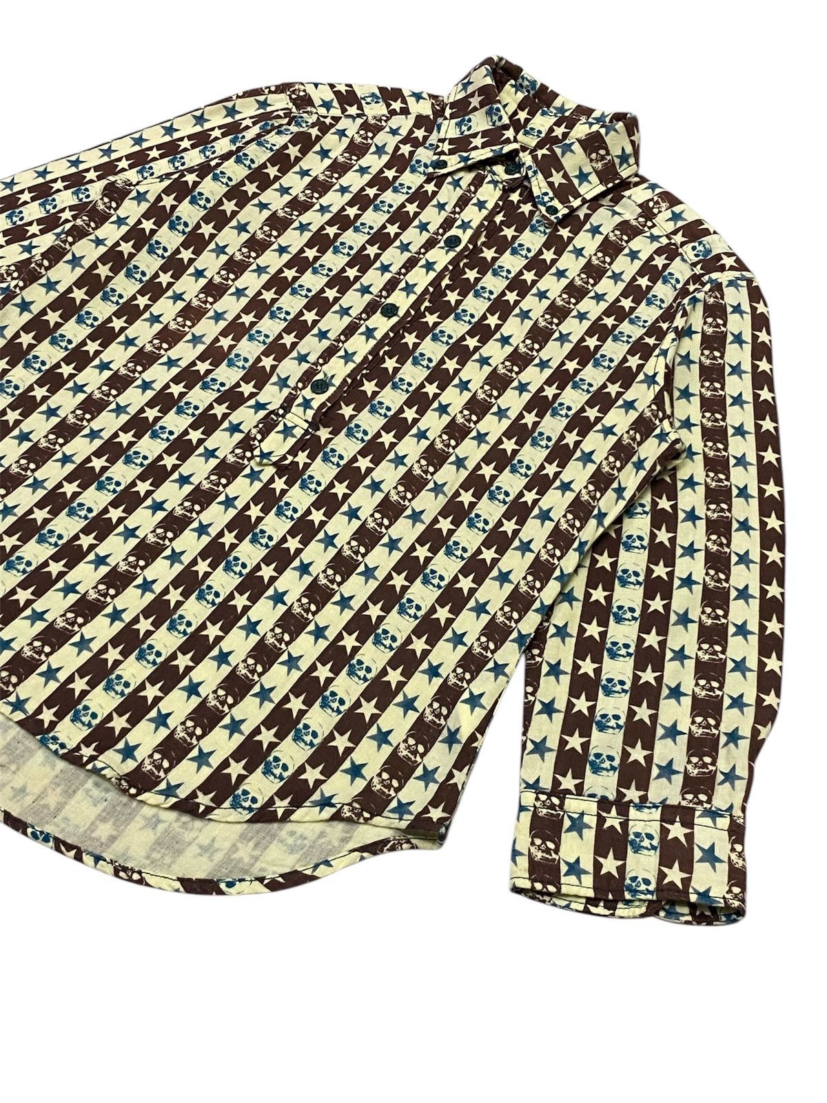 Hysteric Glamour × Japanese Brand Hysteric Glamour Skull Fullprint Haif Button Ups Size S / US 4 / IT 40 - 20 Thumbnail