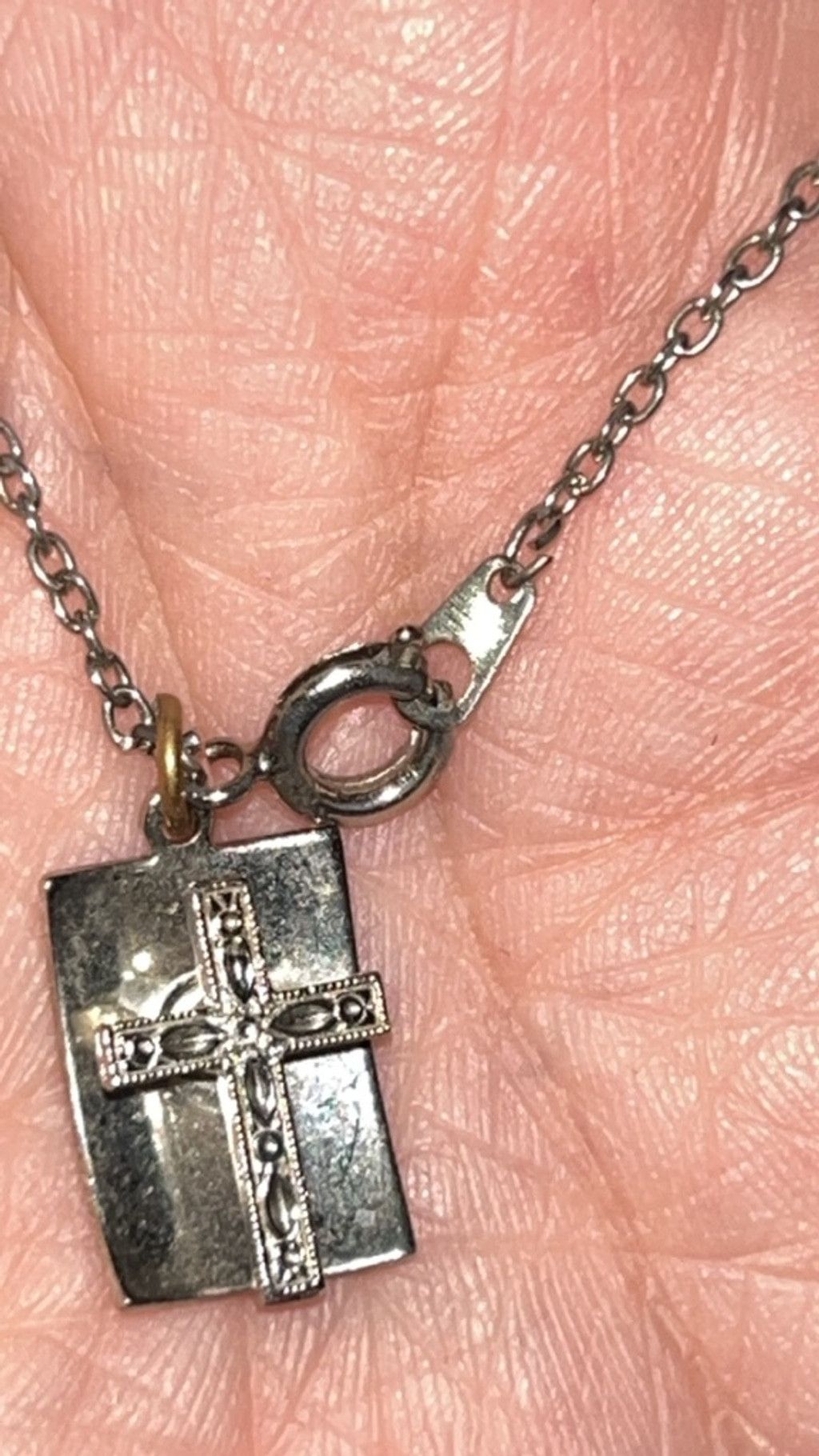 The Unbranded Brand Women's Unbranded Silver Gold Cross Pendant Necklace One Siz Size ONE SIZE - 6 Thumbnail