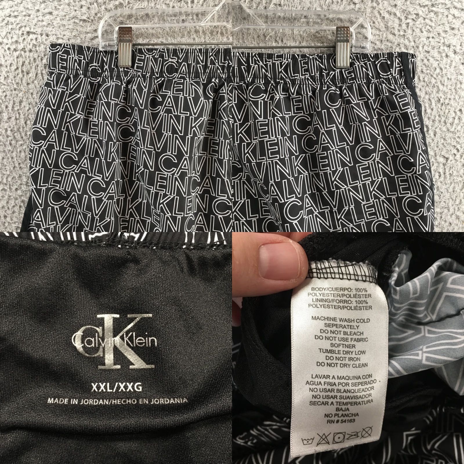 Calvin Klein Calvin Klein Athletic Womens 2XL Black Activewear Short High Rise Pull Elastic Waist Size 40" / US 18 - 9 Thumbnail