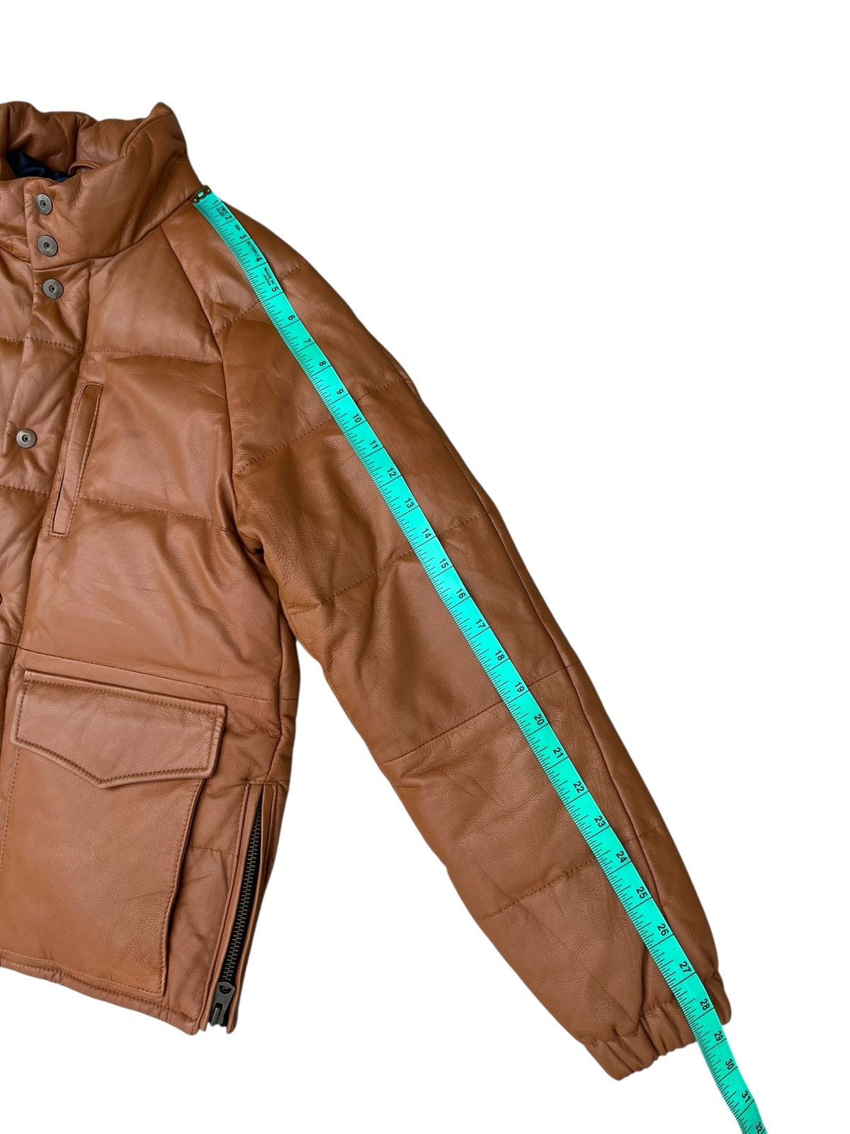 JACKROSE Jackrose Goatskin Leather Down Feather Puffer Jacket Size US M / EU 48-50 / 2 - 5 Thumbnail