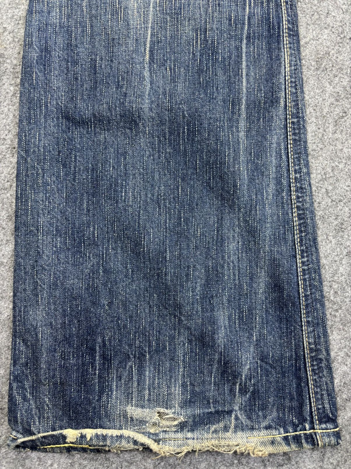 Edwin 💥90s Flare Style💥Vintage Edwin 503 Crazy Fades Denim K34 Size US 35 - 13 Thumbnail