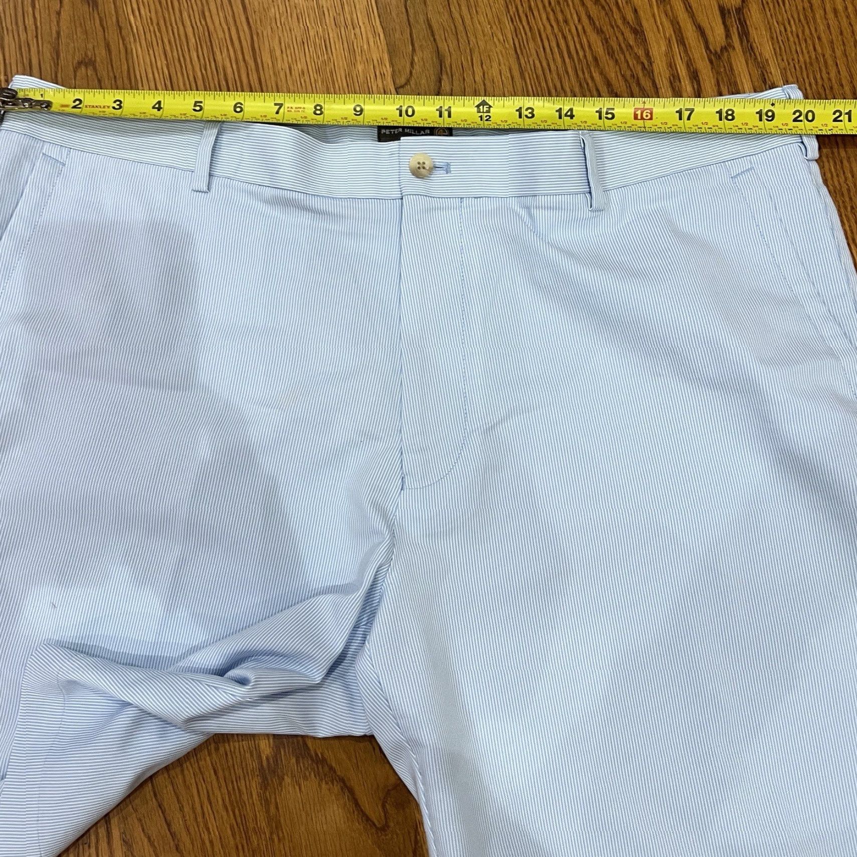 Peter Millar Peter Millar Shorts Wicking E4 Blue & White Striped Polyester size 40 Size US 40 / EU 56 - 5 Thumbnail
