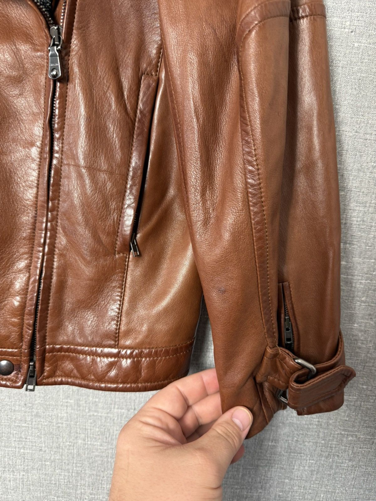 Miu Miu Miu Miu Lambskin Leather Biker Jacket with Buckle Cuffs sz44 Size M / US 6-8 / IT 42-44 - 11 Thumbnail