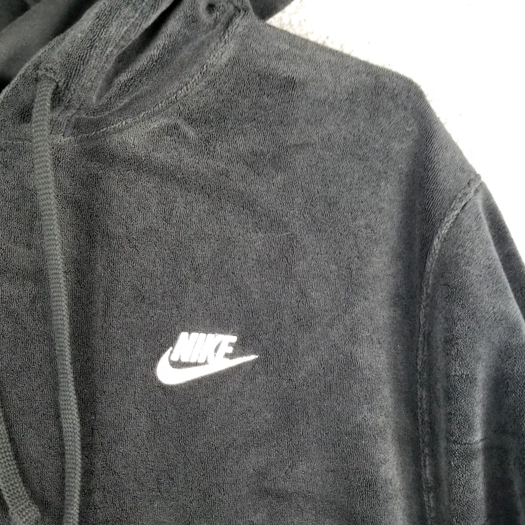 Nike Nike Sportswear Hoodie Mens M Black Terry Cloth Pullover Sweatshirt 90s? Size US M / EU 48-50 / 2 - 2 Thumbnail