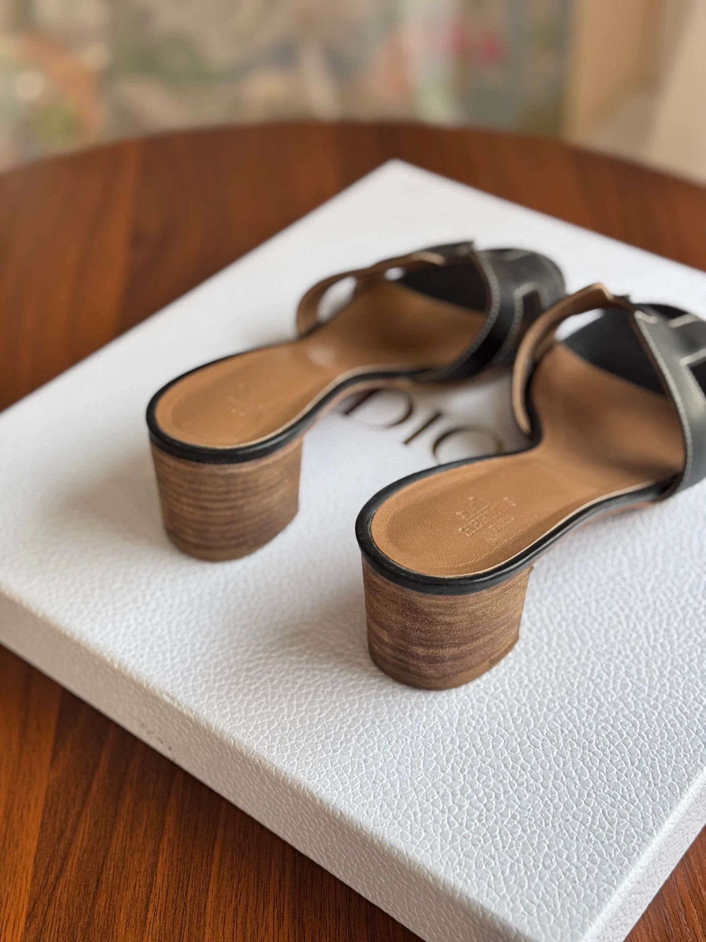 Hermes Hermès 96 New H Black Heels Slippers 38 Size US 7 / IT 37 - 4 Thumbnail