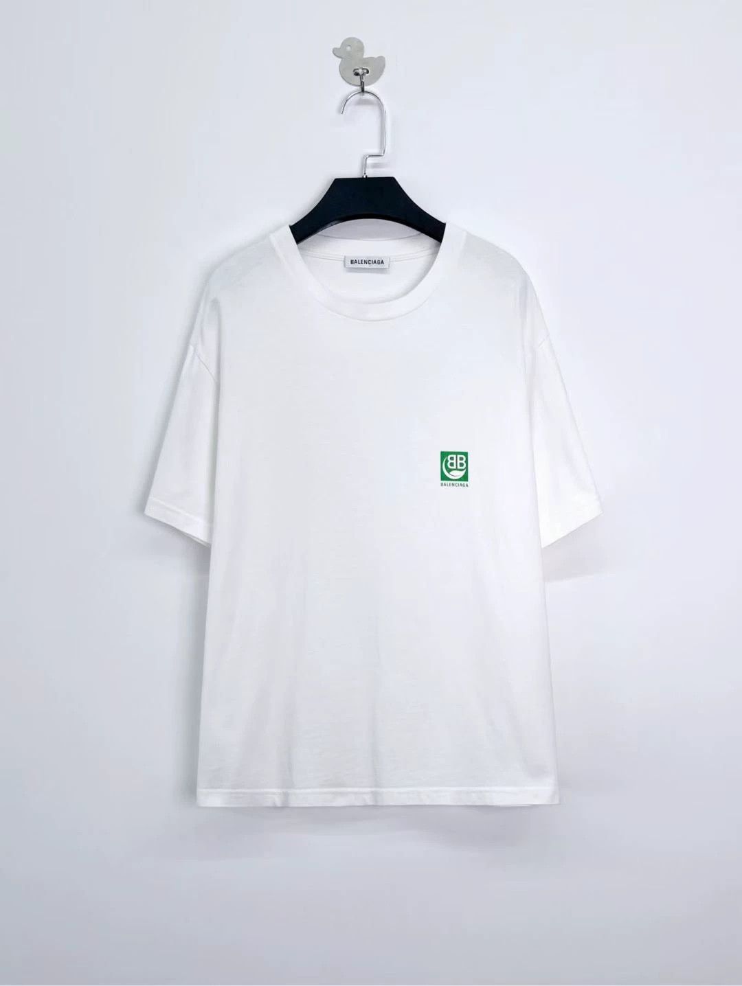 Balenciaga Balenciaga White Double B Logo Short Sleeve - dmc Size US M / EU 48-50 / 2 - 1 Thumbnail