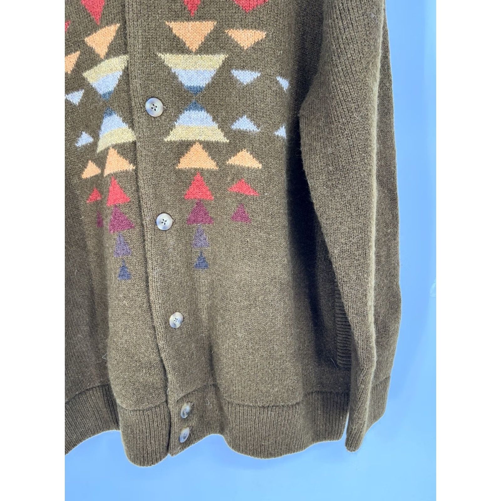 Pendleton VINTAGE Pendleton Jacquard Shetland Bomber Cardigan Men’s Size XXL Brown Wool Aztec Size US XXL / EU 58 / 5 - 4 Thumbnail