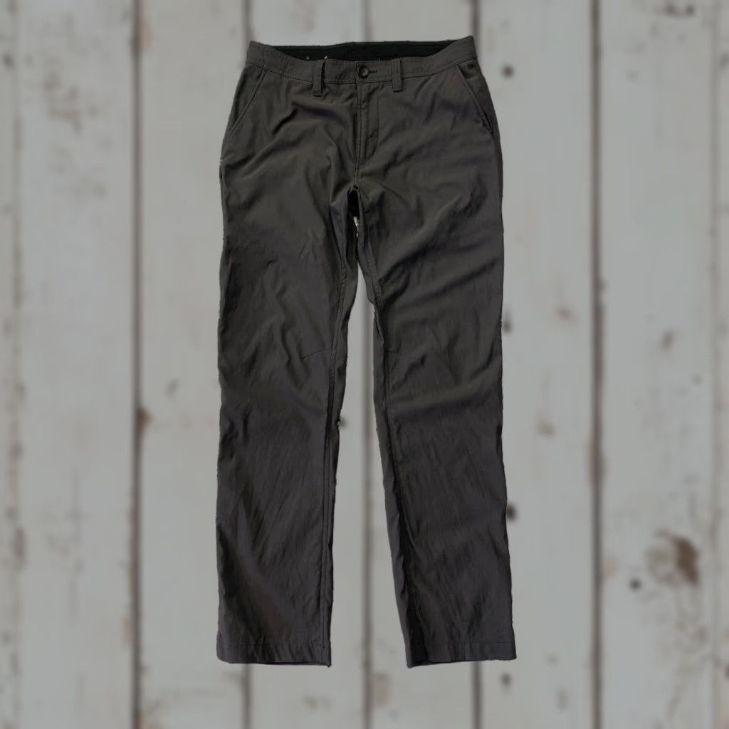 Prana prAna Gray Outdoor Hiking Climbing Performance Slim Fit Chino Pants Men's 33x32 Size US 33 - 1 Thumbnail