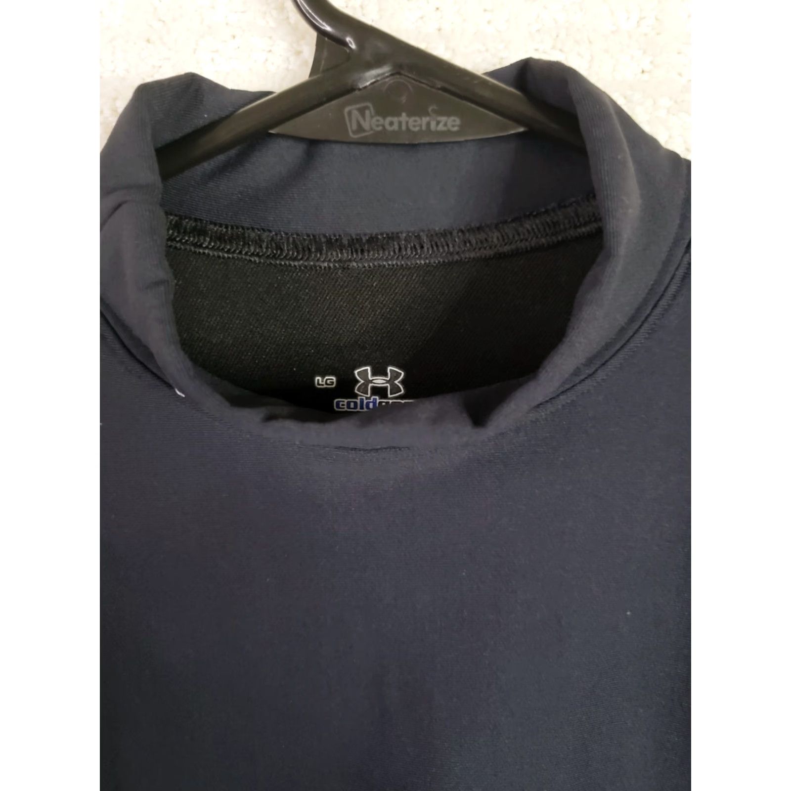 Under Armour Under Armour ColdGear Long Sleeve Mock Neck Shirt Women's L Black Pullover Athletic Running & Jogging Size L / US 10 / IT 46 - 5 Thumbnail