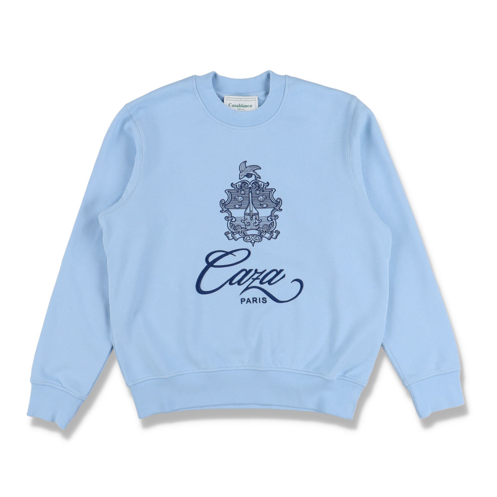Casablanca Blue Embroidered Embleme De Caza Logo Sweatshirt Size US XXS / EU 40 - 1 Thumbnail