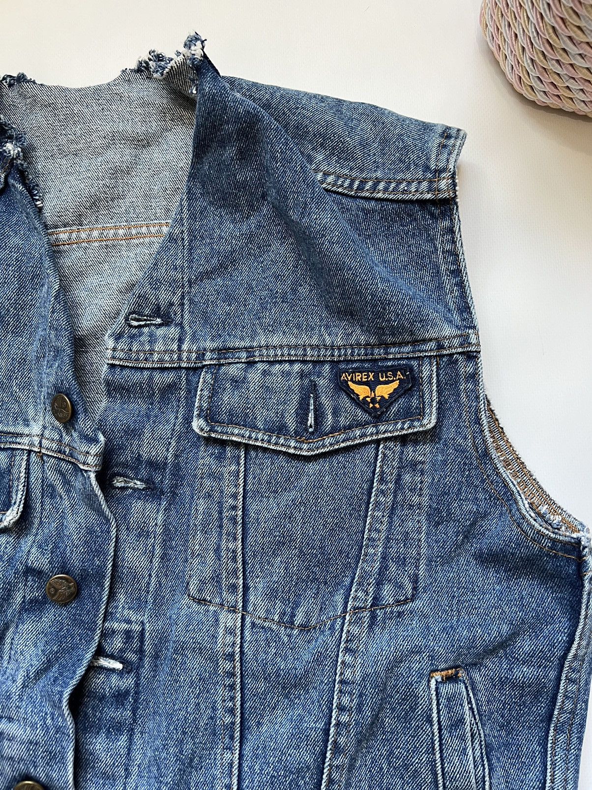 Avirex Vintage 90’s Denim Vest Avirex Size US M / EU 48-50 / 2 - 2 Thumbnail