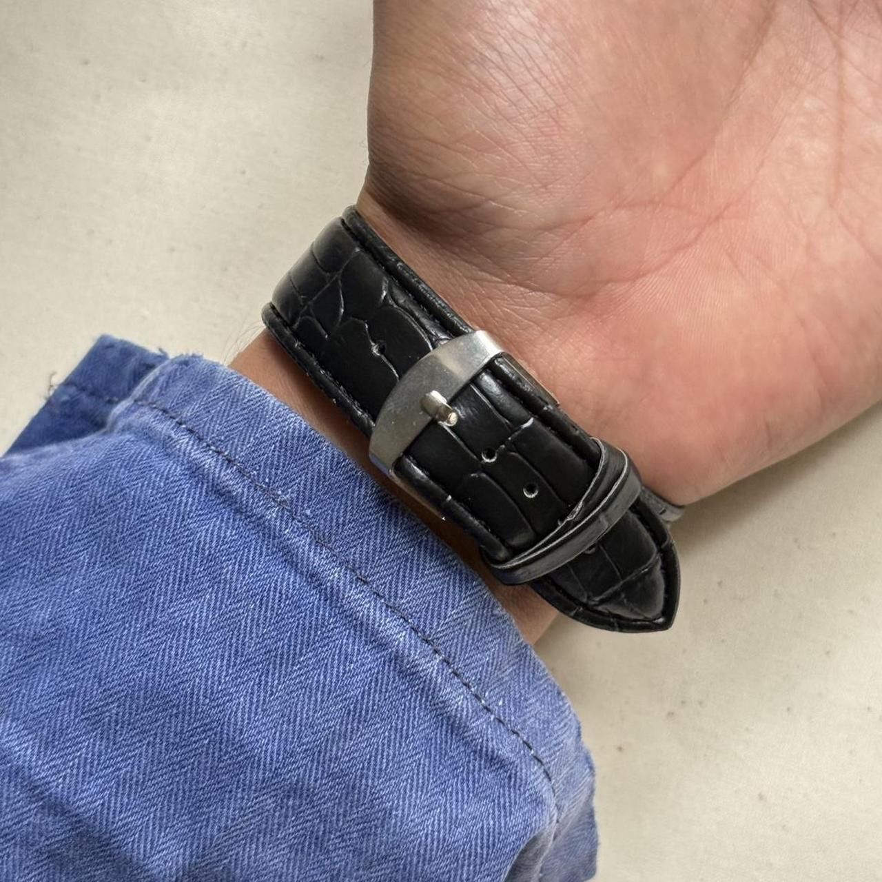 Vintage leather watch classy rich black luxury clock watch Size ONE SIZE - 6 Thumbnail