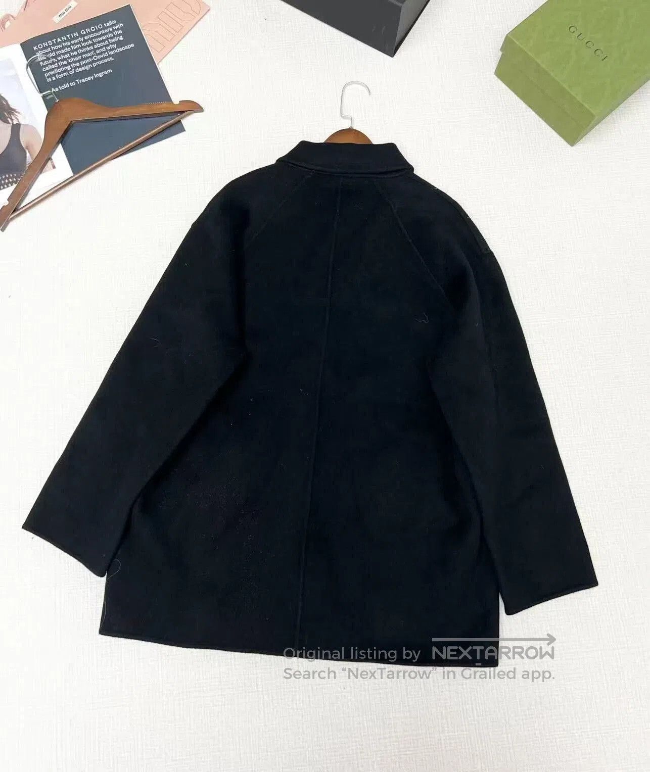 Acne Studios Black Double-Breasted Acne Coat. Size XS / US 0-2 / IT 36-38 - 2 Thumbnail