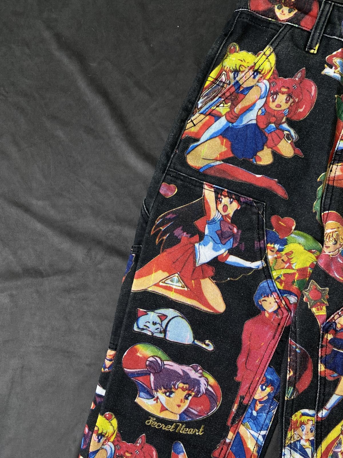 Japanese Brand Deadstock Secret Heart Sailor Moon Print Jeans 26 Size 26" / US 2 / IT 38 - 3 Thumbnail