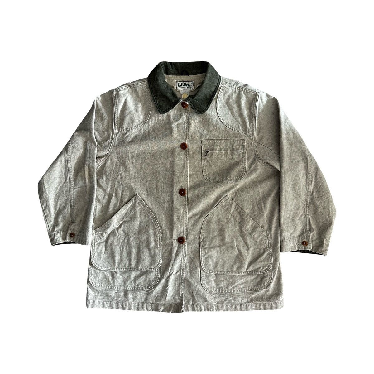 L.L. Bean Vintage L.L.Bean Chore Barn Jacket Khaki Size US L / EU 52-54 / 3 - 1 Thumbnail