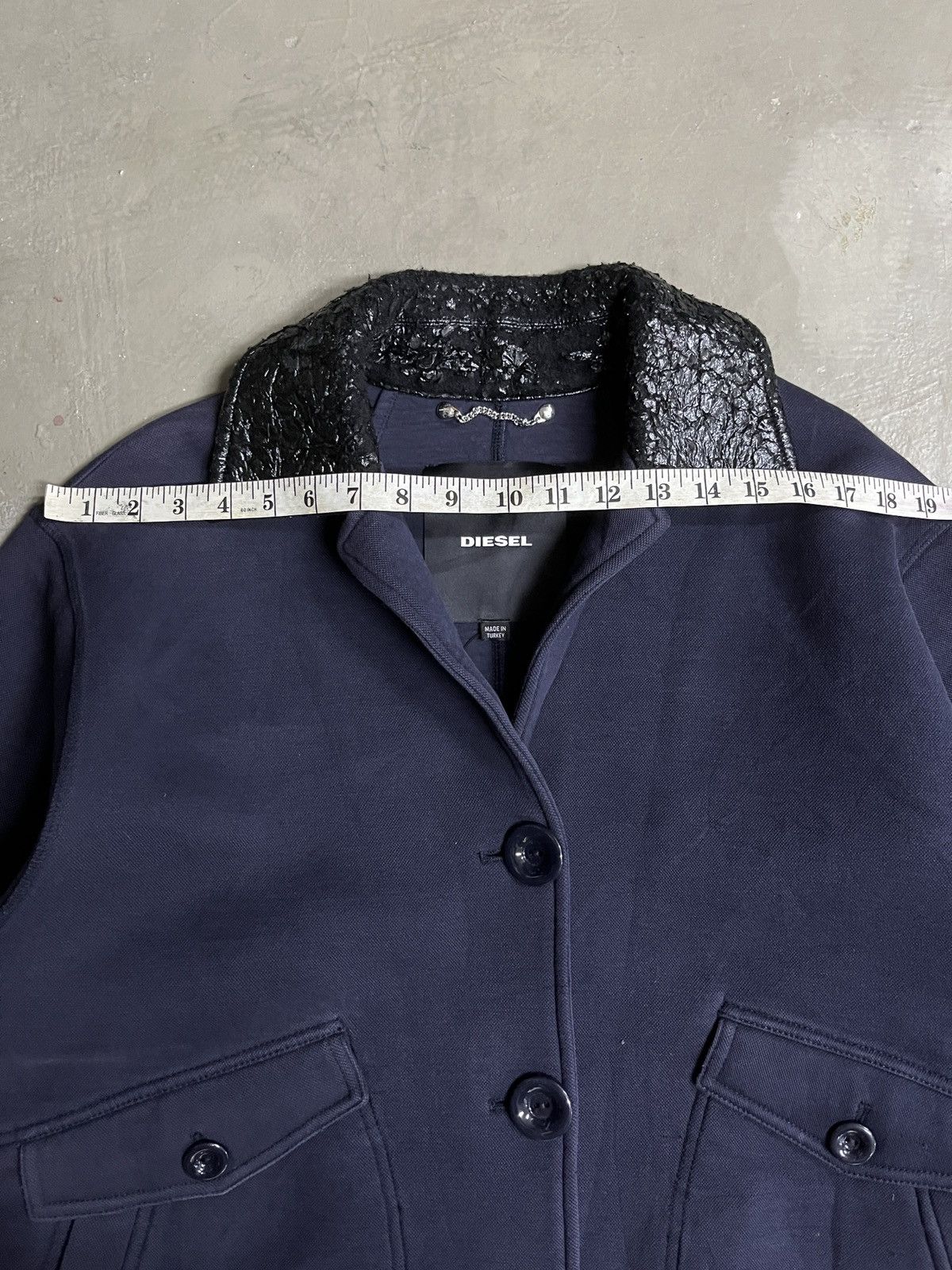 Diesel Vintage Diesel Cracked Leather Collar Kimono Boxy Jacket Size US L / EU 52-54 / 3 - 6 Thumbnail