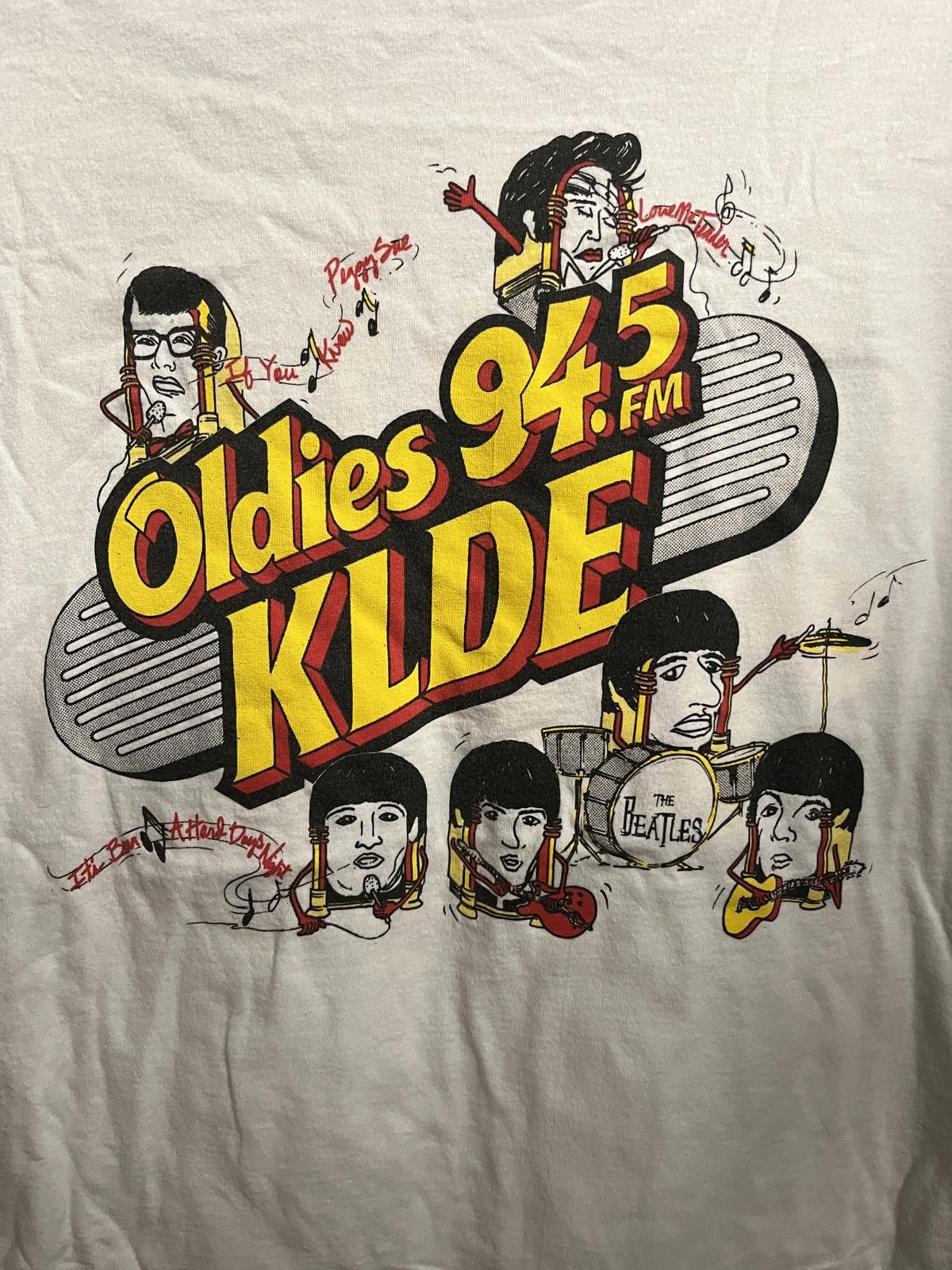Fruit Of The Loom VTG Radio Art T-shirt Oldies 94.5 FM KLDE The Beatles Tee XL Size US XL / EU 56 / 4 - 5 Thumbnail
