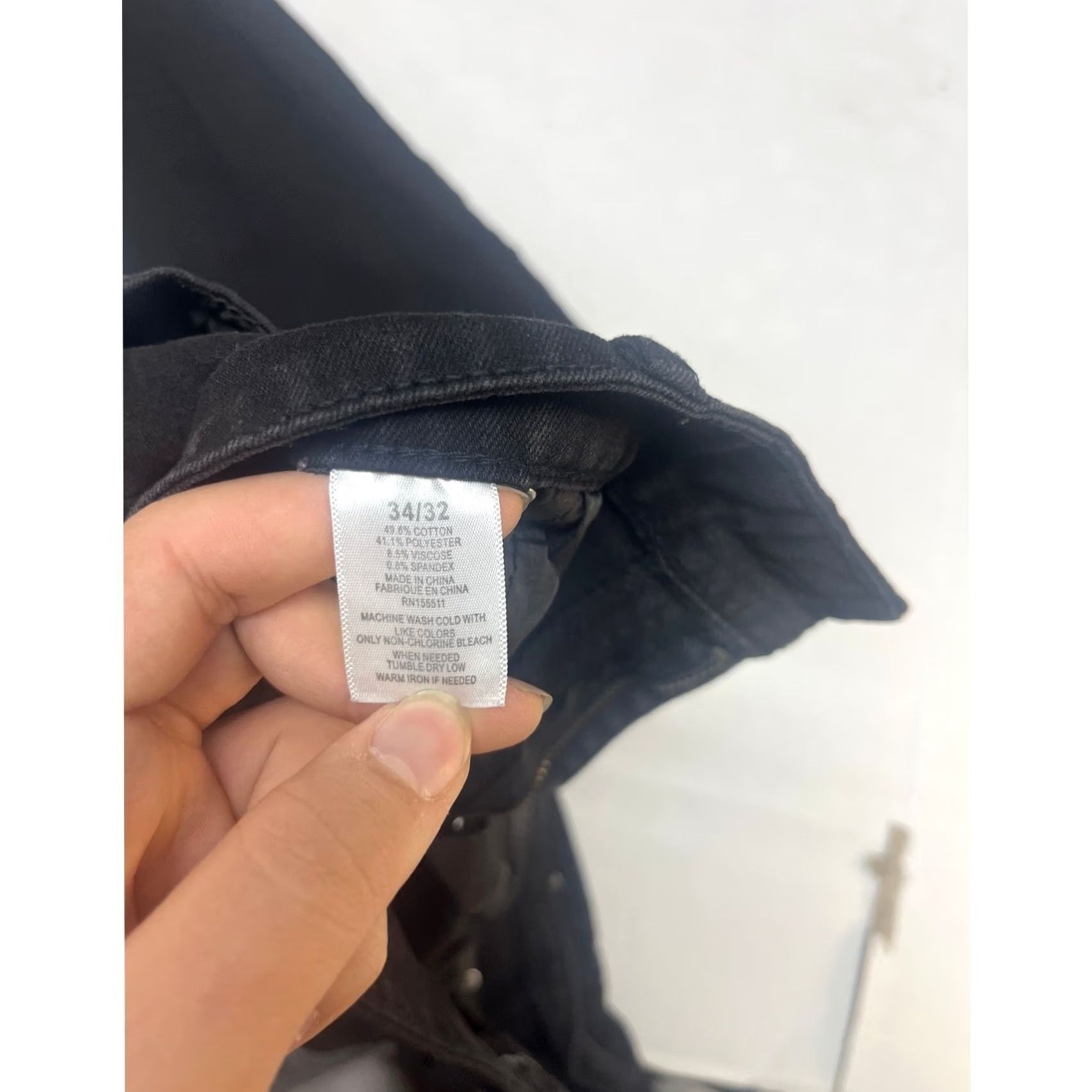 Aeropostale Aeropostale Mens Black Straight Leg Denim Jeans Stretch 34x32 Size US 34 / EU 50 - 5 Thumbnail
