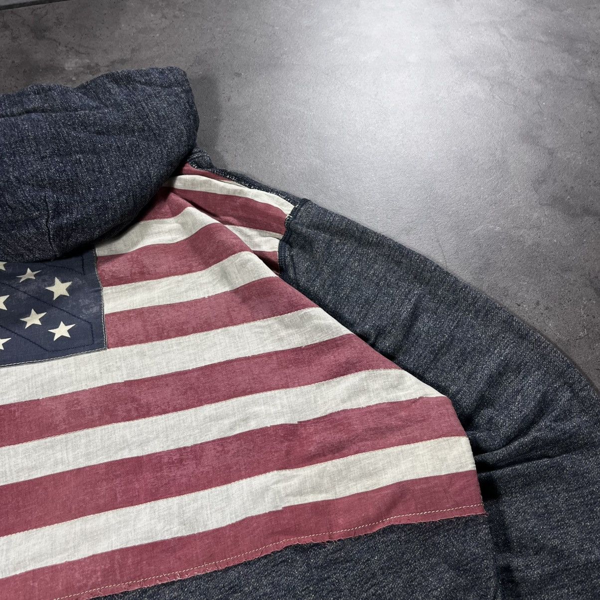 Polo Ralph Lauren Polo Ralph Lauren Vintage Big Logo Flag USA Zip Hoodie Hype Size US XL / EU 56 / 4 - 5 Thumbnail