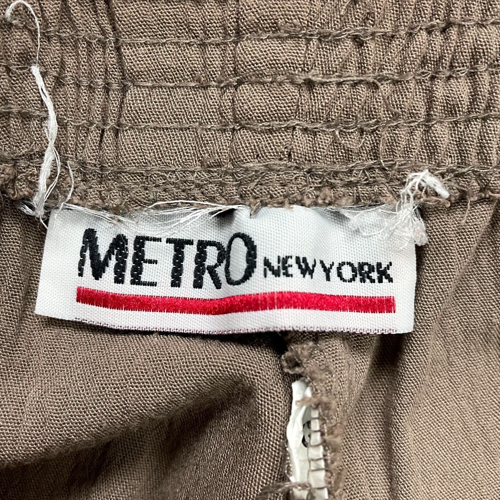 Etro VINTAGE Metro New York Pants Womens Brown Elastic Waist Rayon Tapered 34x26 Size 24" / US 00 / IT 34 - 5 Thumbnail