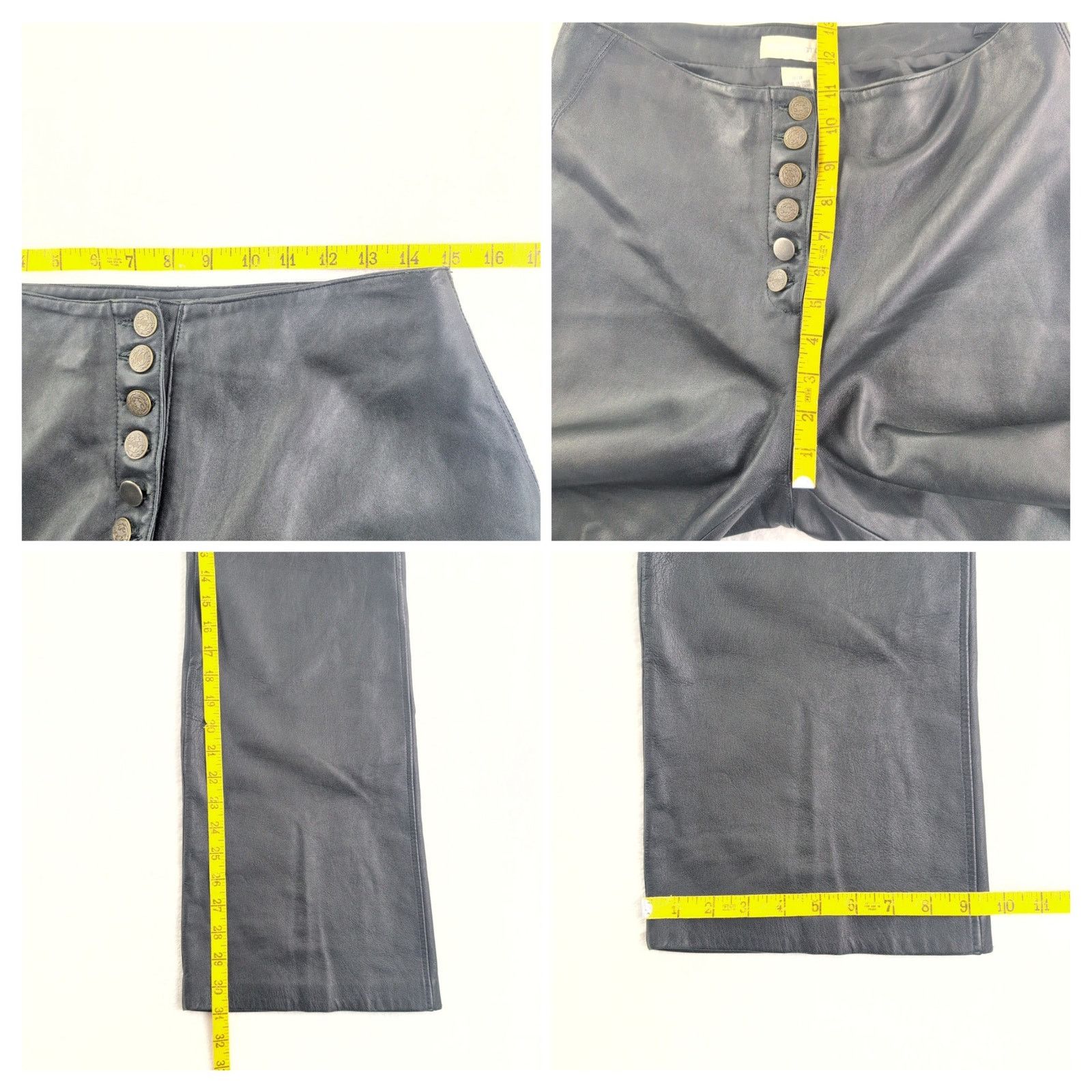 Worthington Vtg Worthington HighWaist WideLeg 100% LeatherPants Women's8 Size 30" / US 8 / IT 44 - 9 Thumbnail