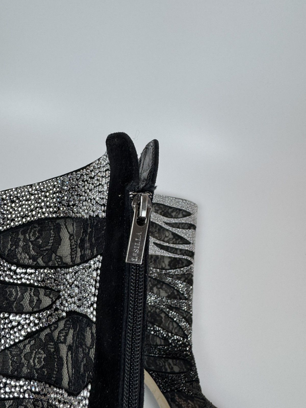 Le Silla LE SILLA Limited Edition HIGH Crystal Lace Black BOOTS 40 Size US 10 / IT 40 - 10 Thumbnail