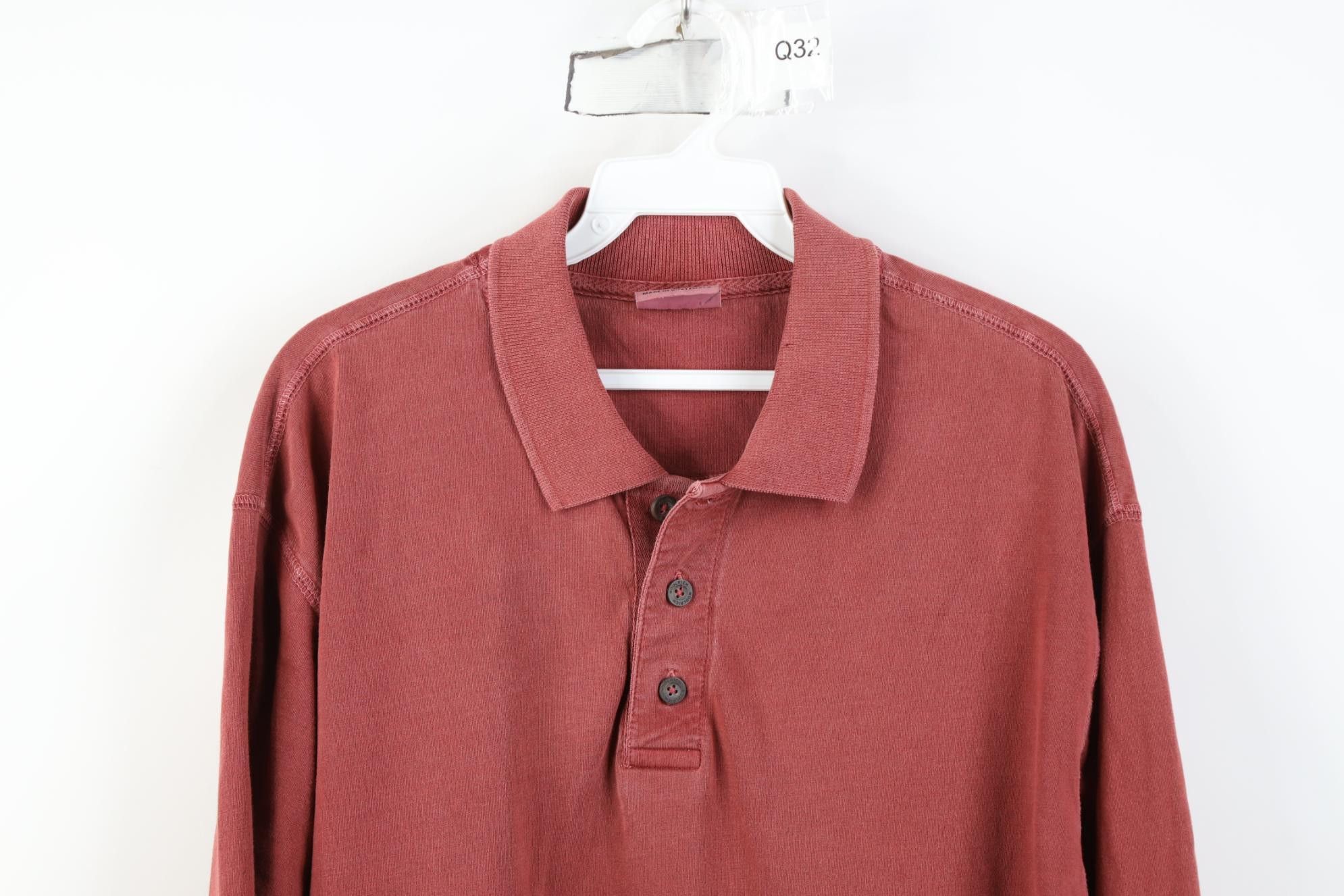 Woolrich Woolen Mills Vintage 90s Woolrich Stonewash Heavy Long Sleeve Rugby Polo Size US M / EU 48-50 / 2 - 2 Thumbnail