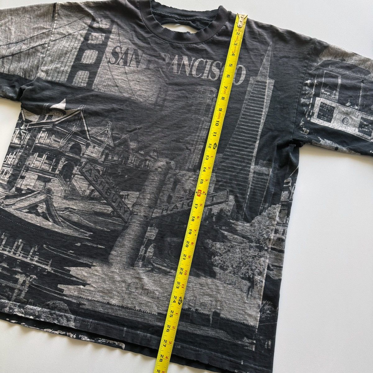 Vintage 1990s Vintage San Francisco, California AOP Fader Tee Size US XL / EU 56 / 4 - 10 Thumbnail
