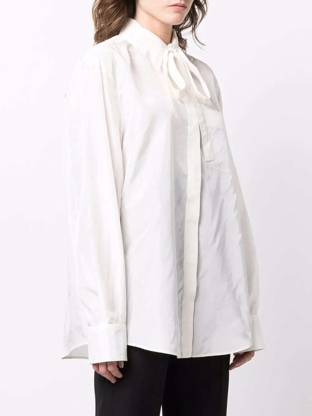 Valentino o1y0326 Solid Color Shirt in White Size S / US 4 / IT 40 - 2 Thumbnail