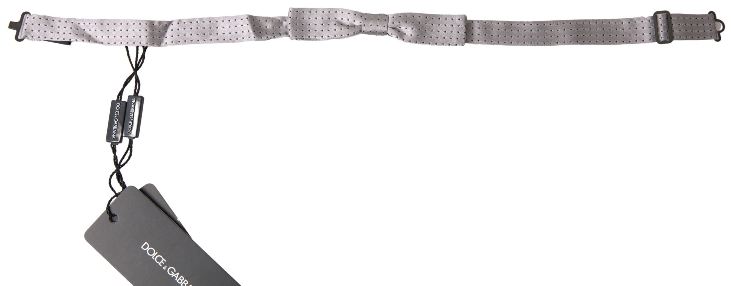 Dolce & Gabbana Elegant Grey Silk Bow Men's Tie Size ONE SIZE - 1 Thumbnail