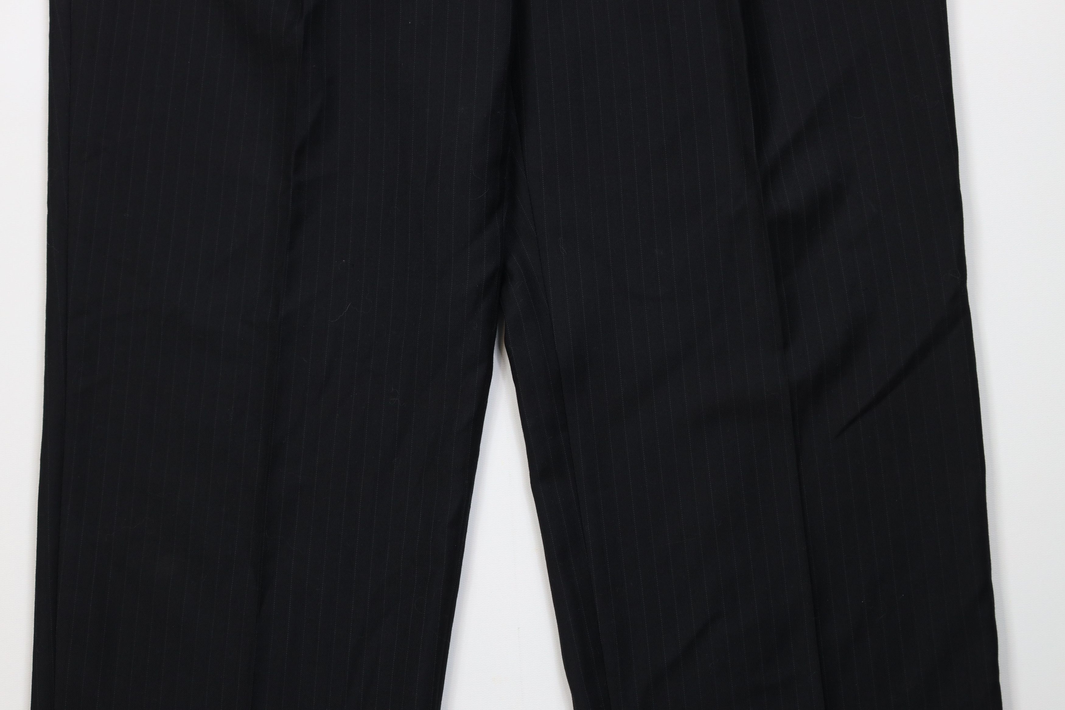 Vintage Vintage 90s Streetwear Wool Knit Wide Leg Chino Pants Black Size US 38 / EU 54 - 3 Thumbnail