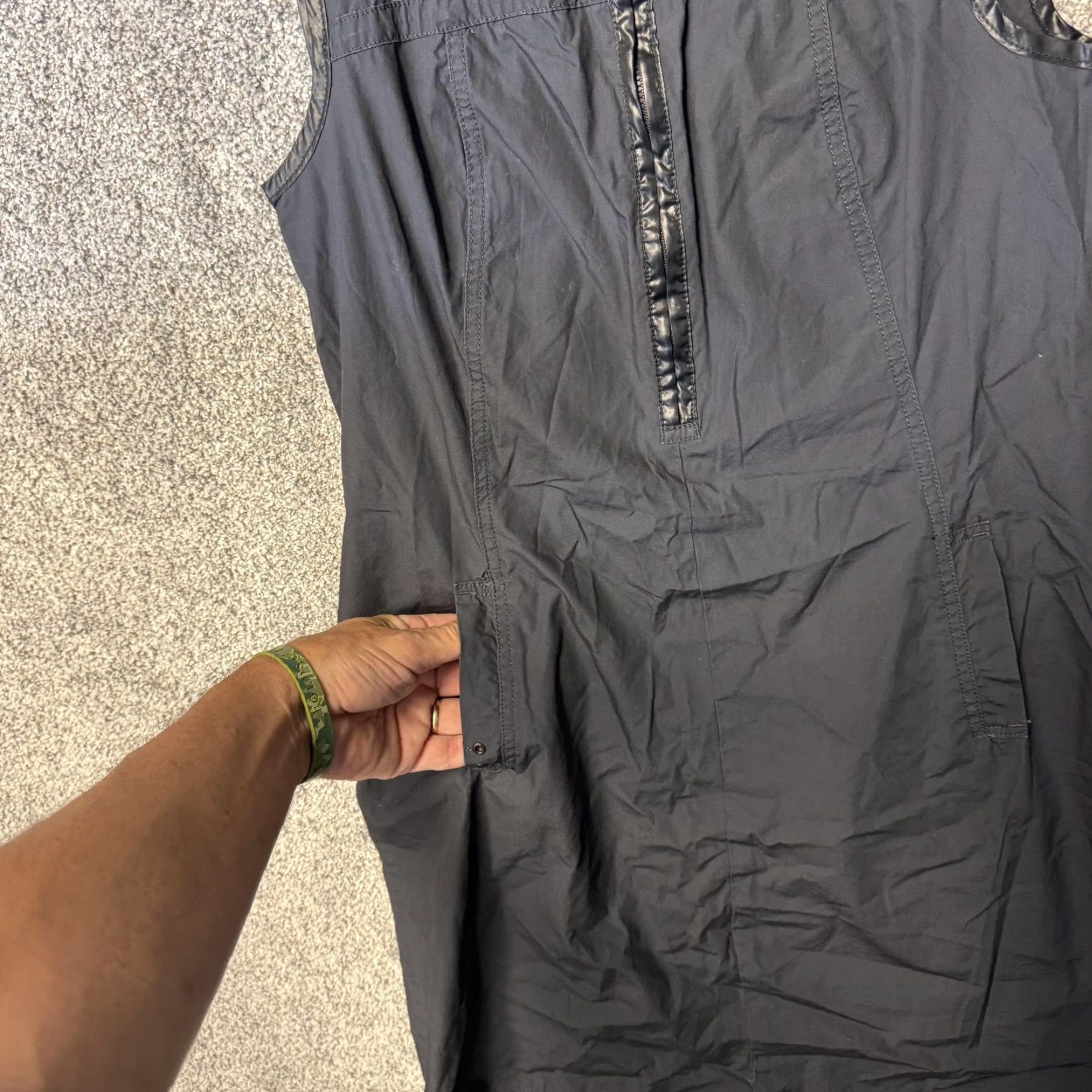 Converse Converse One Star Dress Womens 8 Gray Sleeveless Zip Packable Hood Pockets Shirt Dress Size M / US 6-8 / IT 42-44 - 4 Thumbnail