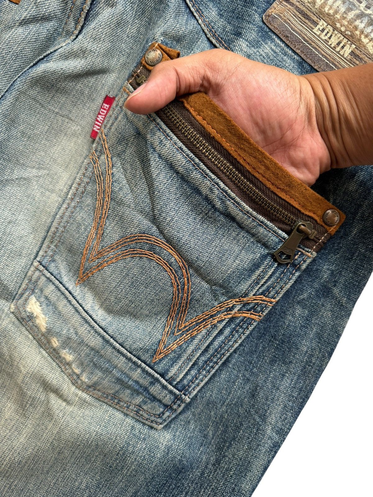 Edwin Vintage Edwin Exclusive Distressed faded Jeans Size US 36 / EU 52 - 13 Thumbnail