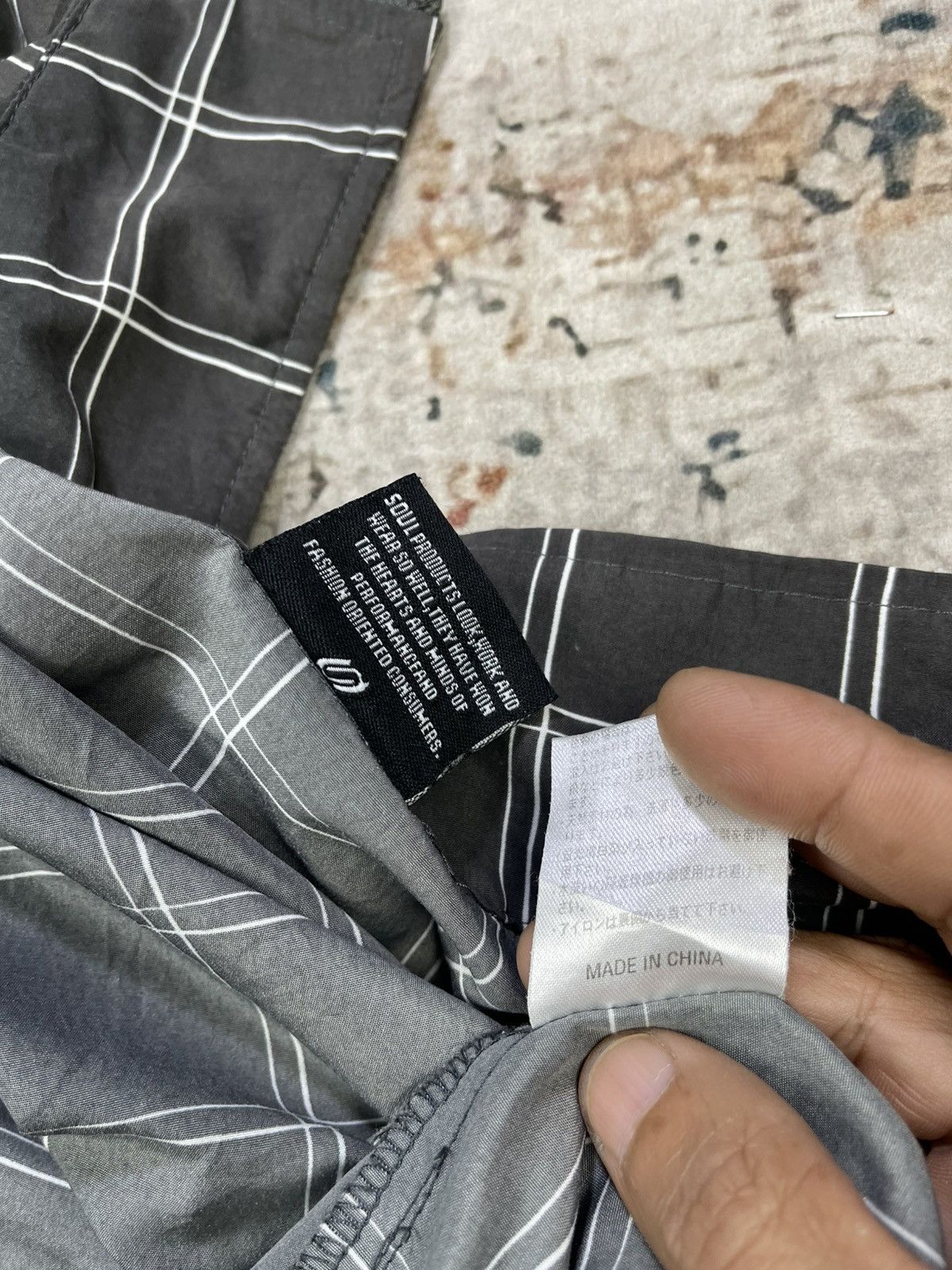 Southpole Soul Checkered Zip Up Open Collar Over Shirt Size US L / EU 52-54 / 3 - 14 Thumbnail