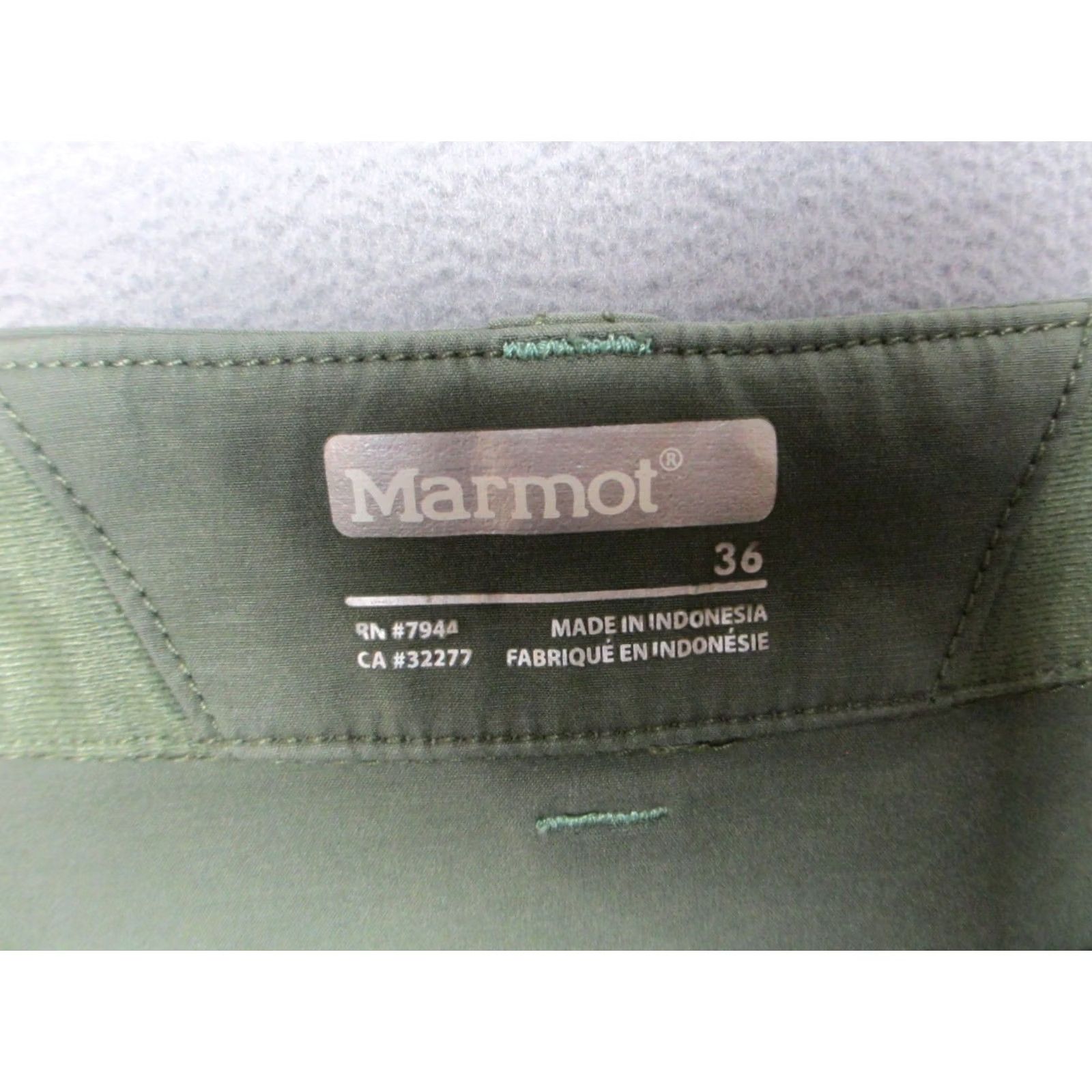 Marmot Marmot Pants Mens XL Green 37X30 Mid Rise Outdoor Hiking Cargo Pocket Size US 36 / EU 52 - 3 Thumbnail