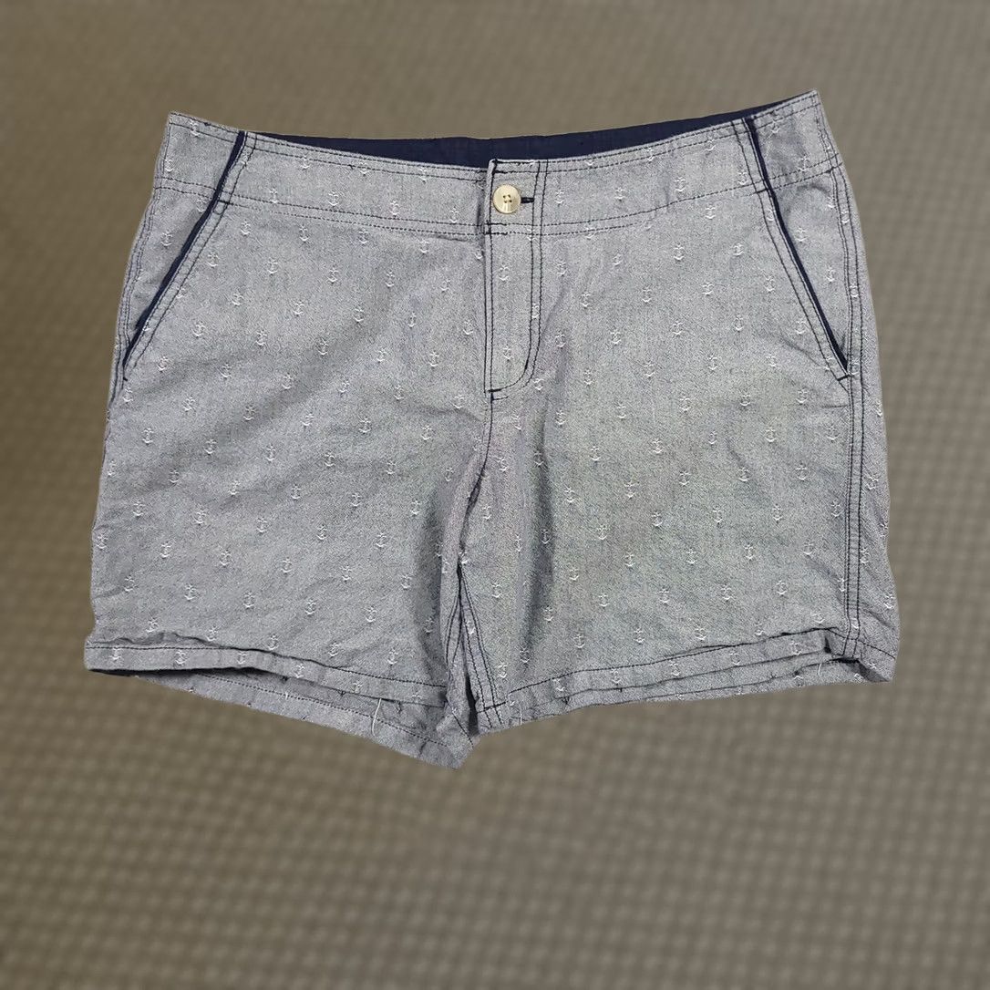 Nautica Columbia PFG Anchor Print Shorts Womens 12 Blue Nautical Fishing Outdoors 33X5.5 Size 34" / US 12 / IT 48 - 1 Thumbnail