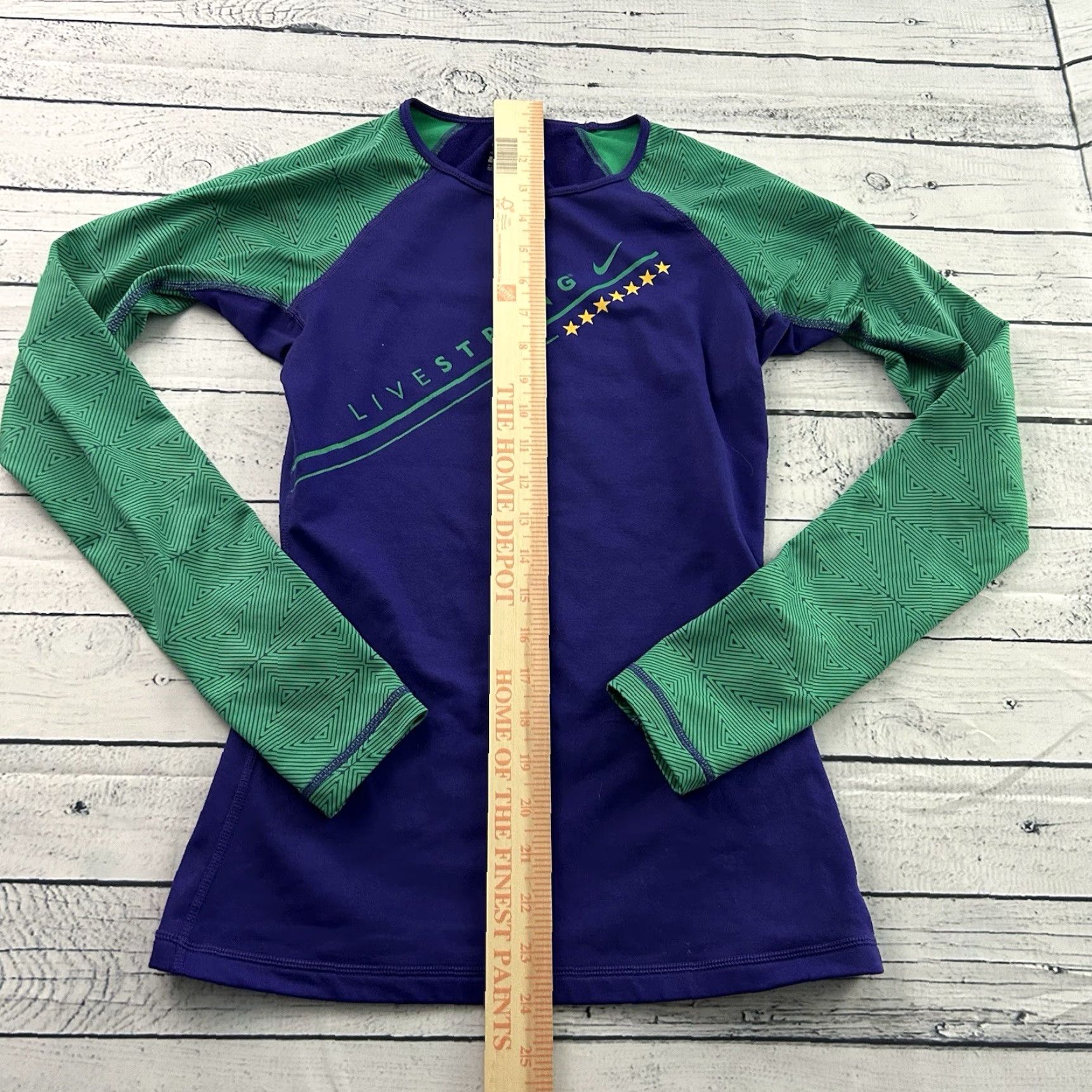 Nike Nike Pro Livestrong Long Sleeve Athletic Fleece Lined Top Women's XS Purple Size XS / US 0-2 / IT 36-38 - 3 Thumbnail
