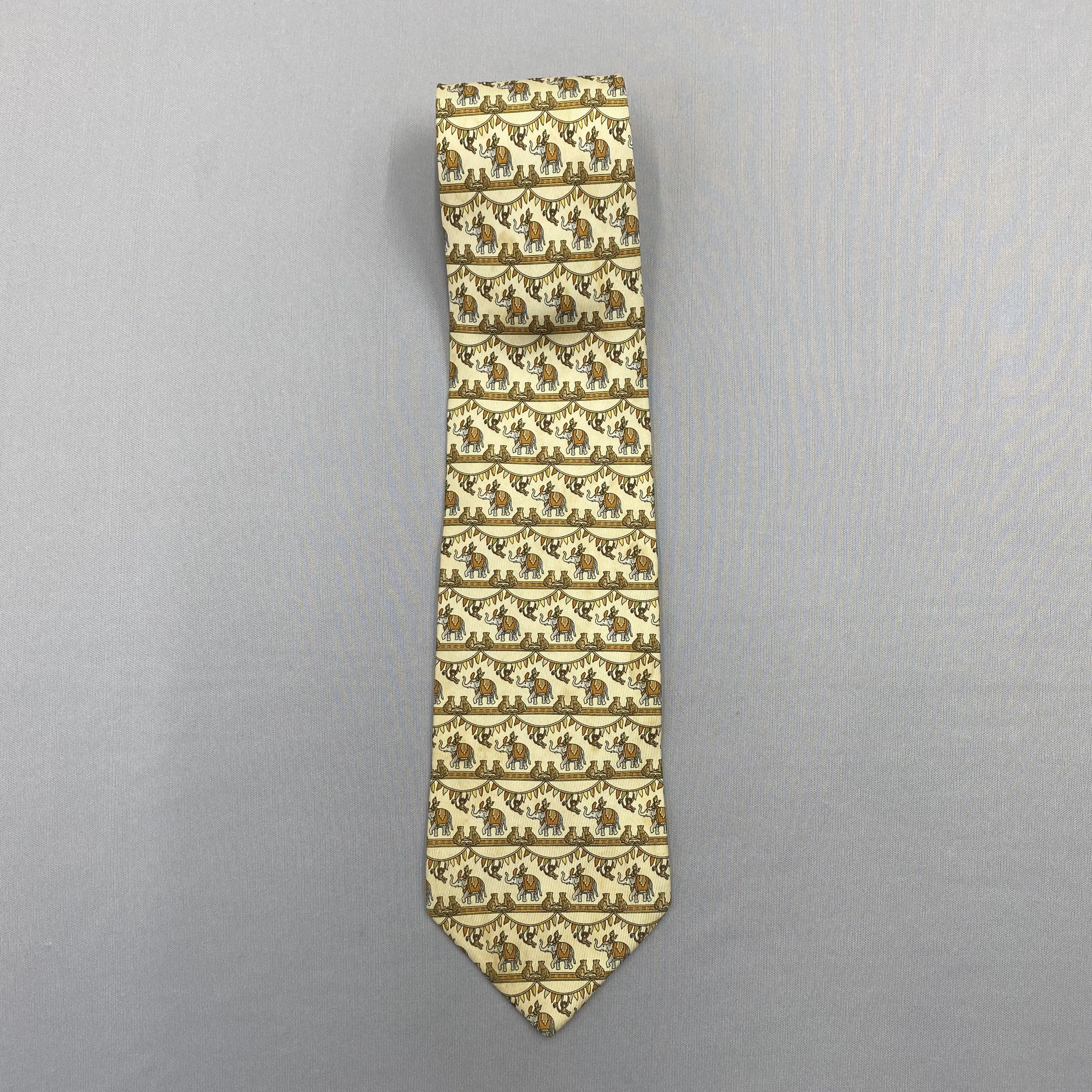 Salvatore Ferragamo Vintage Salvatore Ferragamo SILK Necktie Cravate Pure Silk Size ONE SIZE - 3 Thumbnail